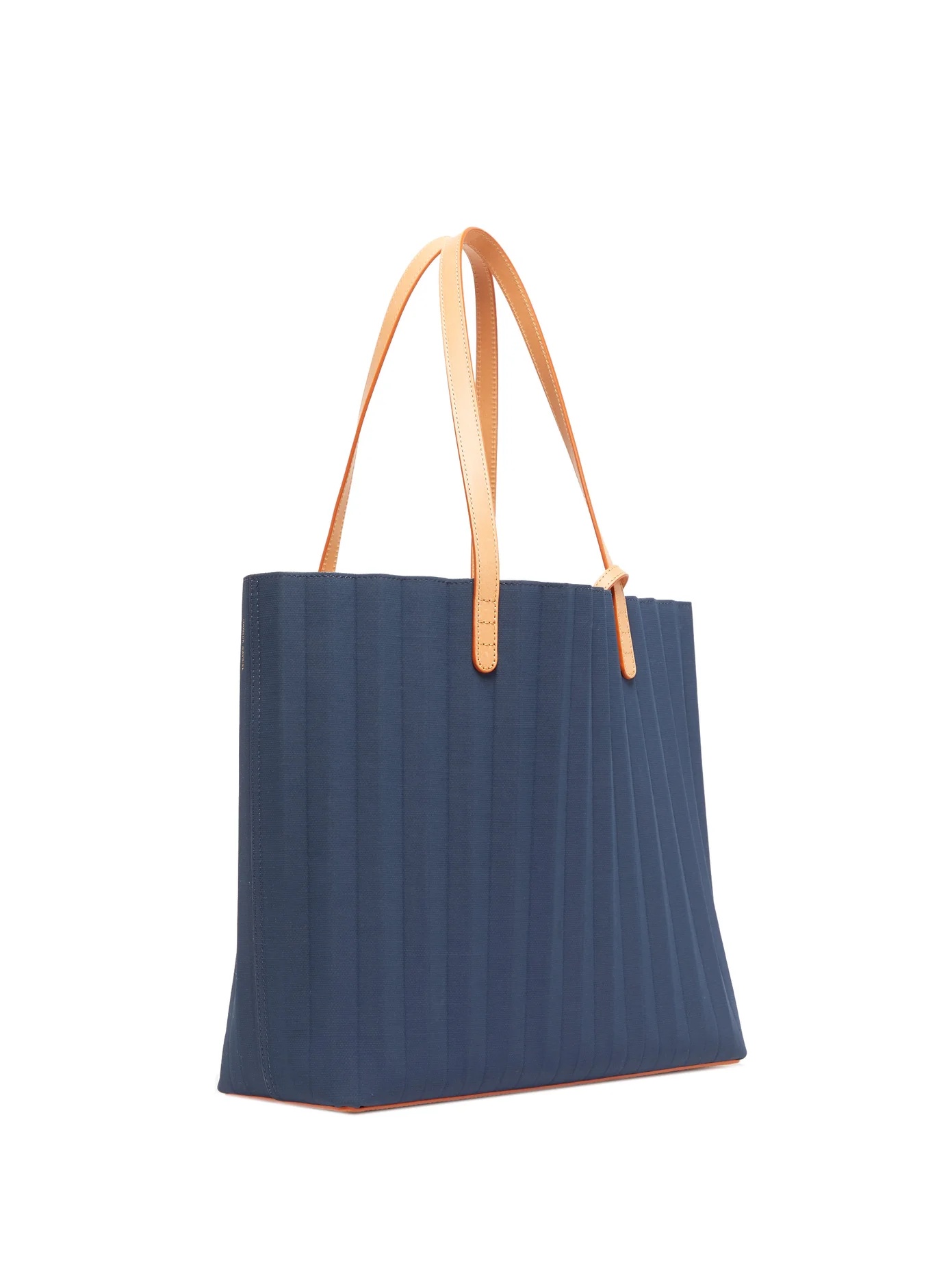 Pleated canvas tote bag - 4