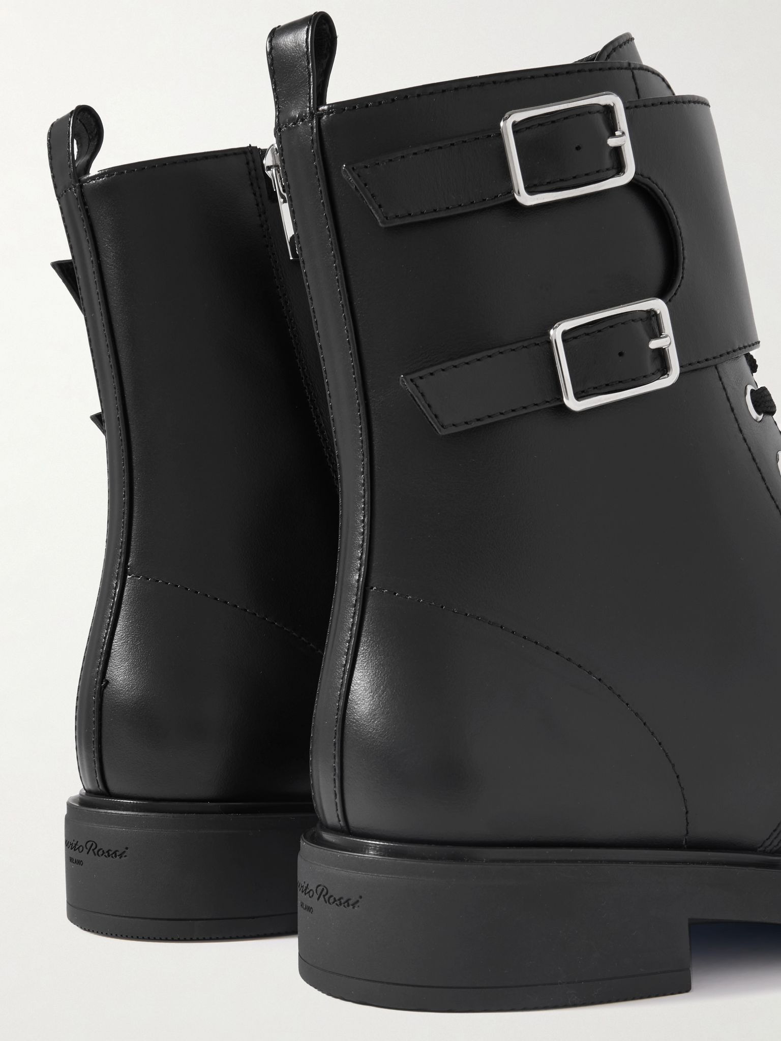 Ripley buckled leather ankle boots Black - 4