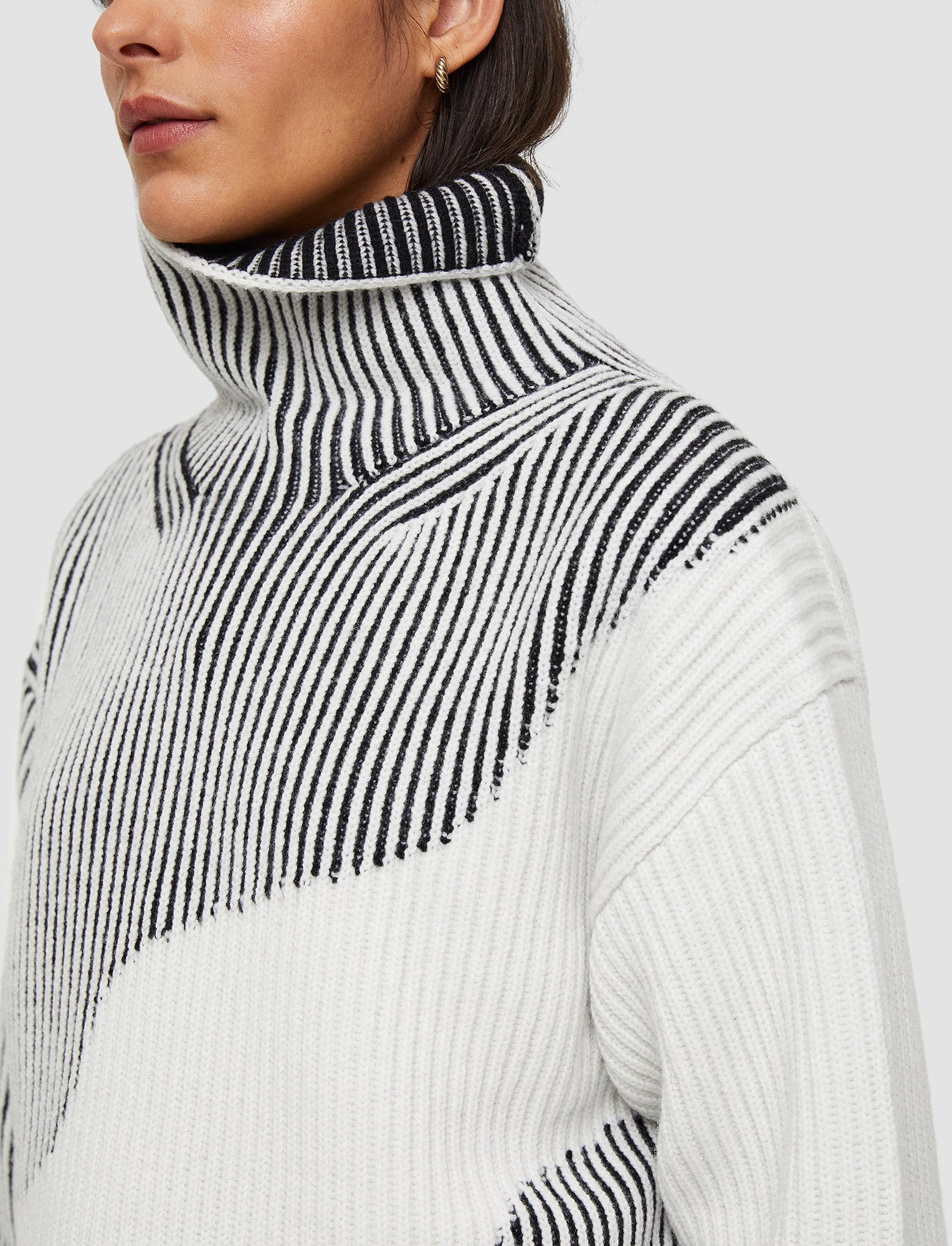 Cardigan Stitch Animation High Neck Jumper - 5