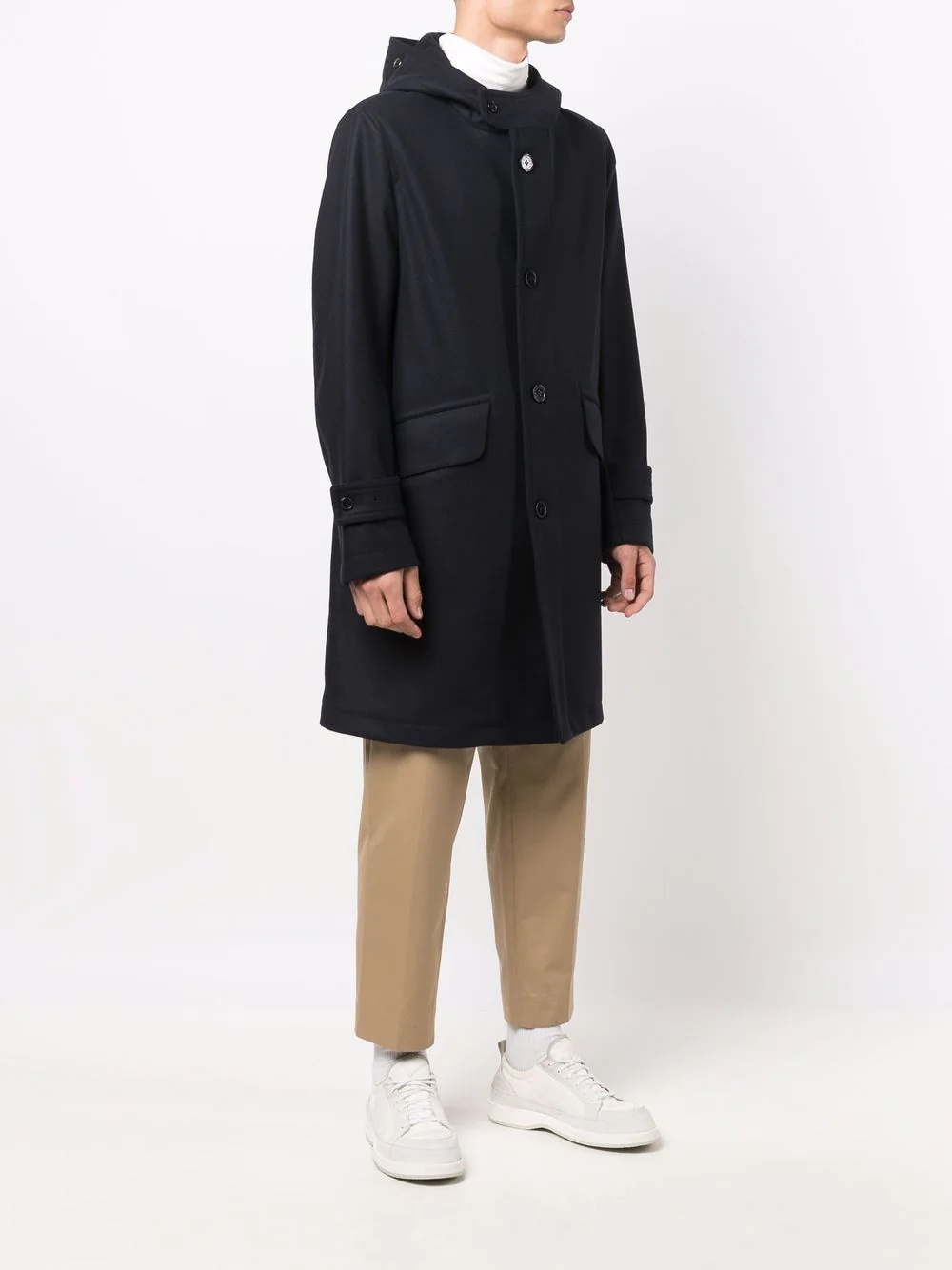 Kirkton hooded button-front coat - 3