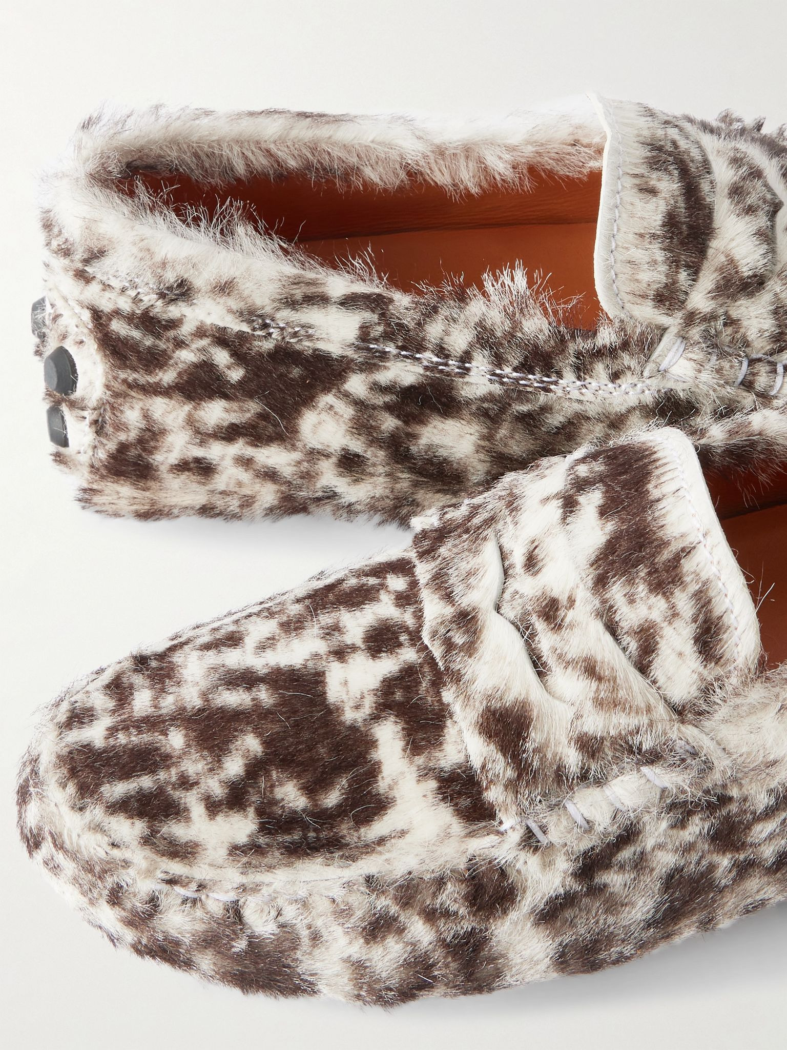 Gommino leopard-print pony hair loafers Leopard print - 4