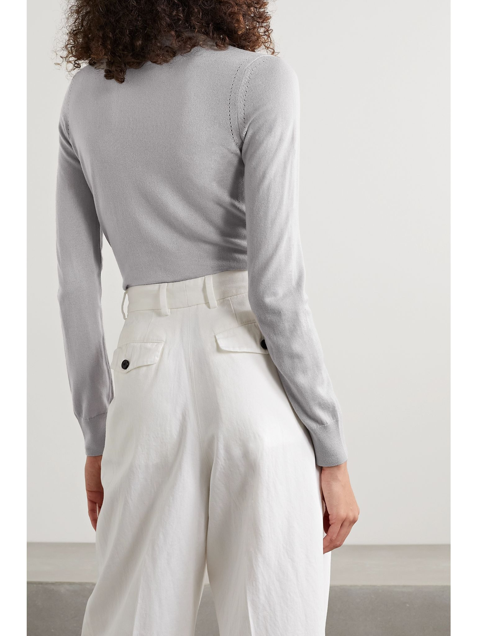 Cashmere turtleneck sweater Light gray - 3