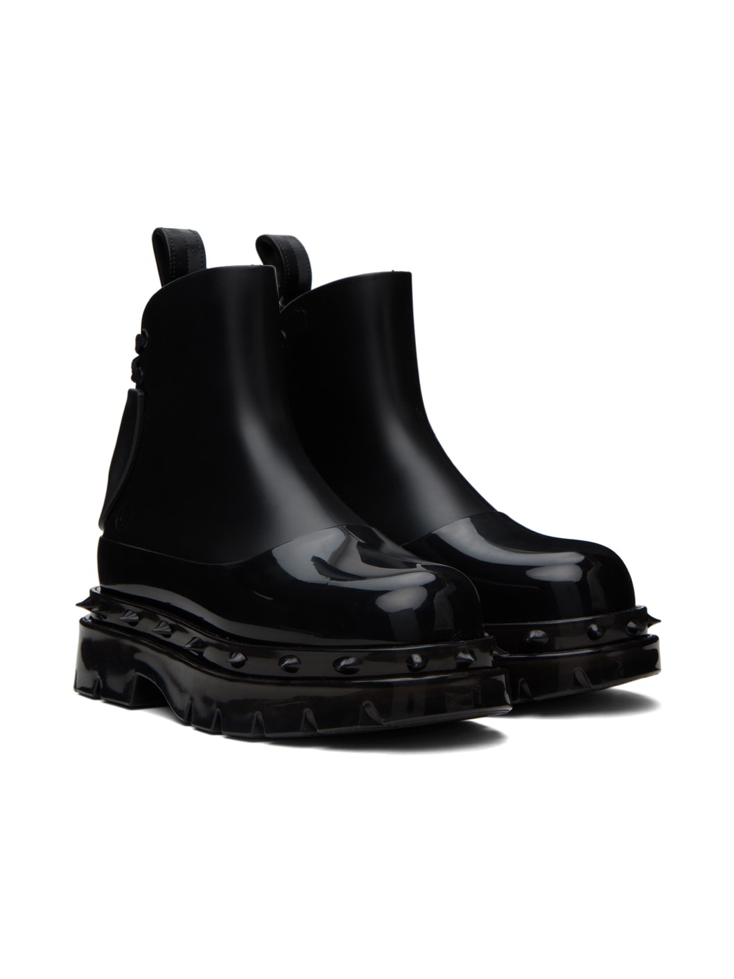 Black Melissa Edition Spikes Boots - 4