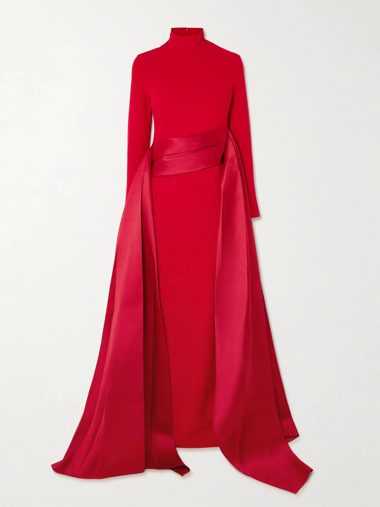 Olivia Crepe And Draped Satin-twill Gown - 1