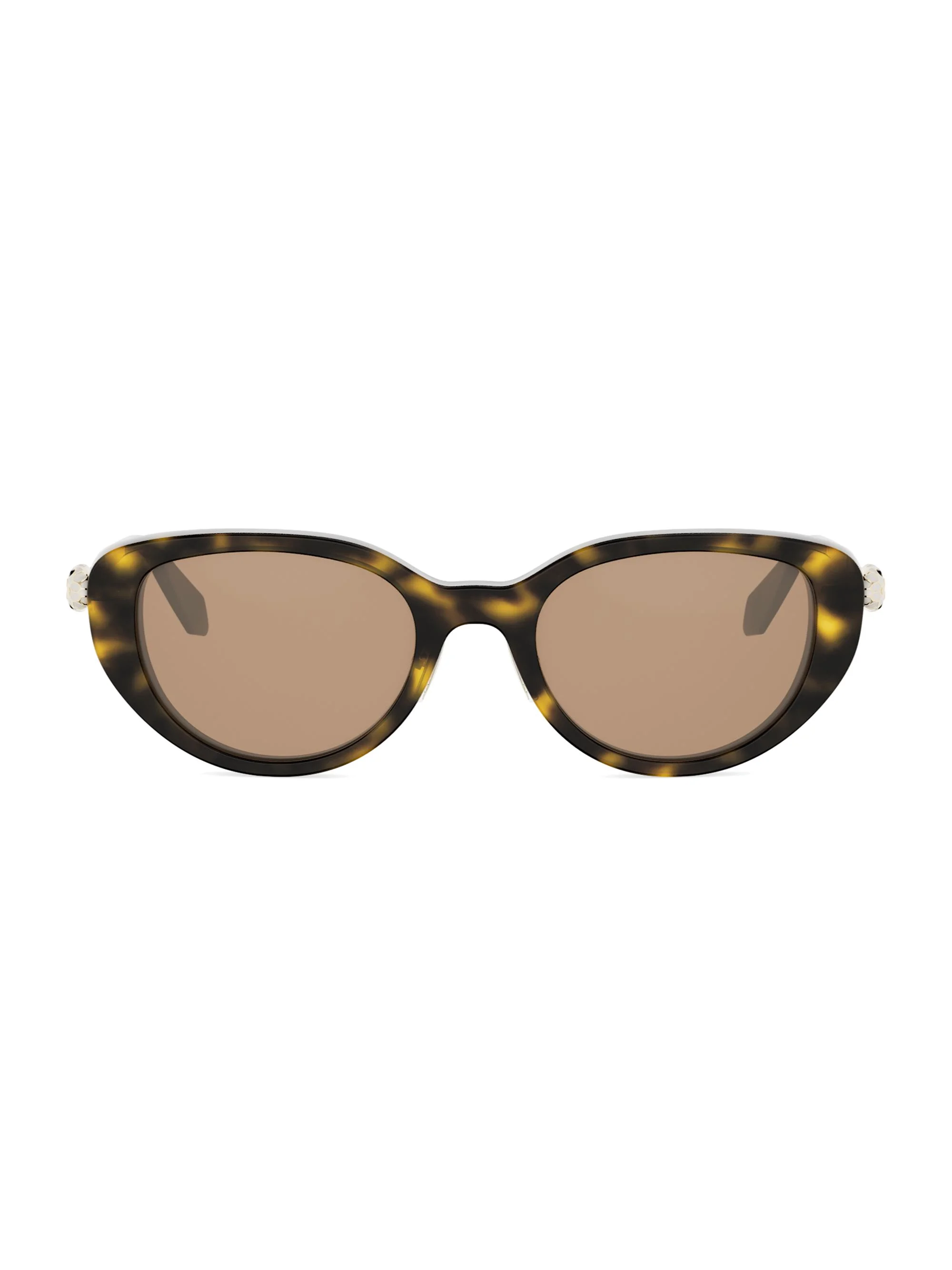 Women's Serpenti Forever 52MM Oval Sunglasses - Dark Havana Brown - 1