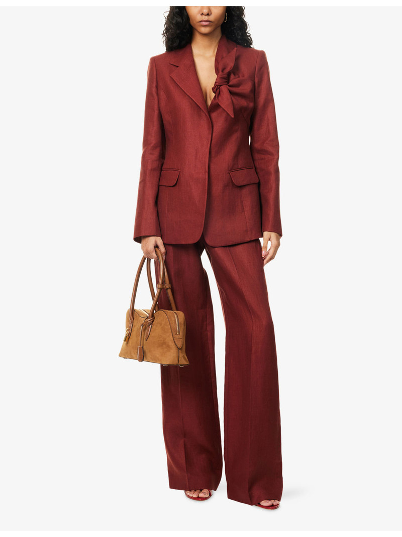 GABRIELA HEARST Oslo Knot Linen Blazer outlook