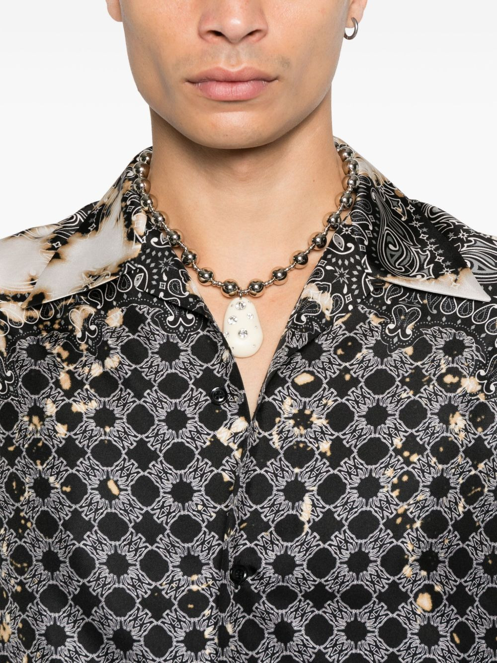 silk bandana-print shirt - 5