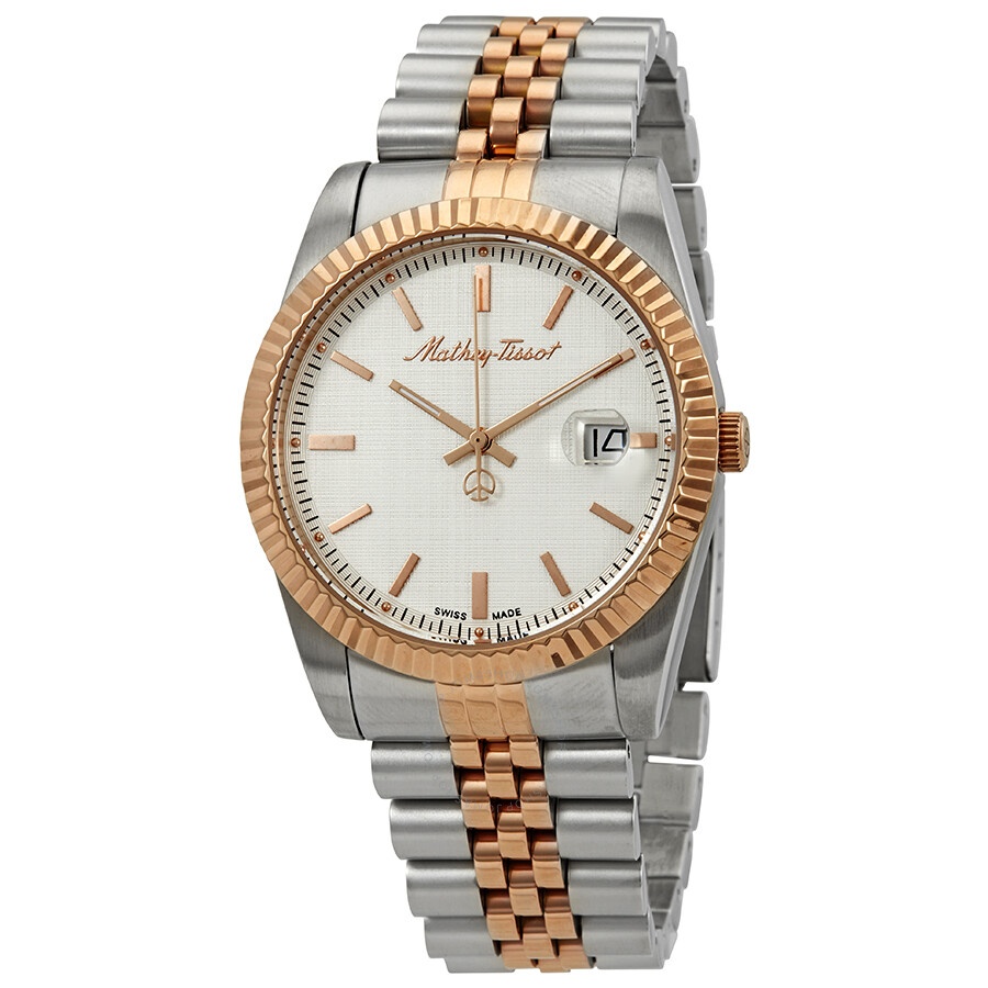 Mathey-Tissot - Mathey-Tissot Mathey III Quartz White Dial Two-tone Men's Watch H810RA - 1
