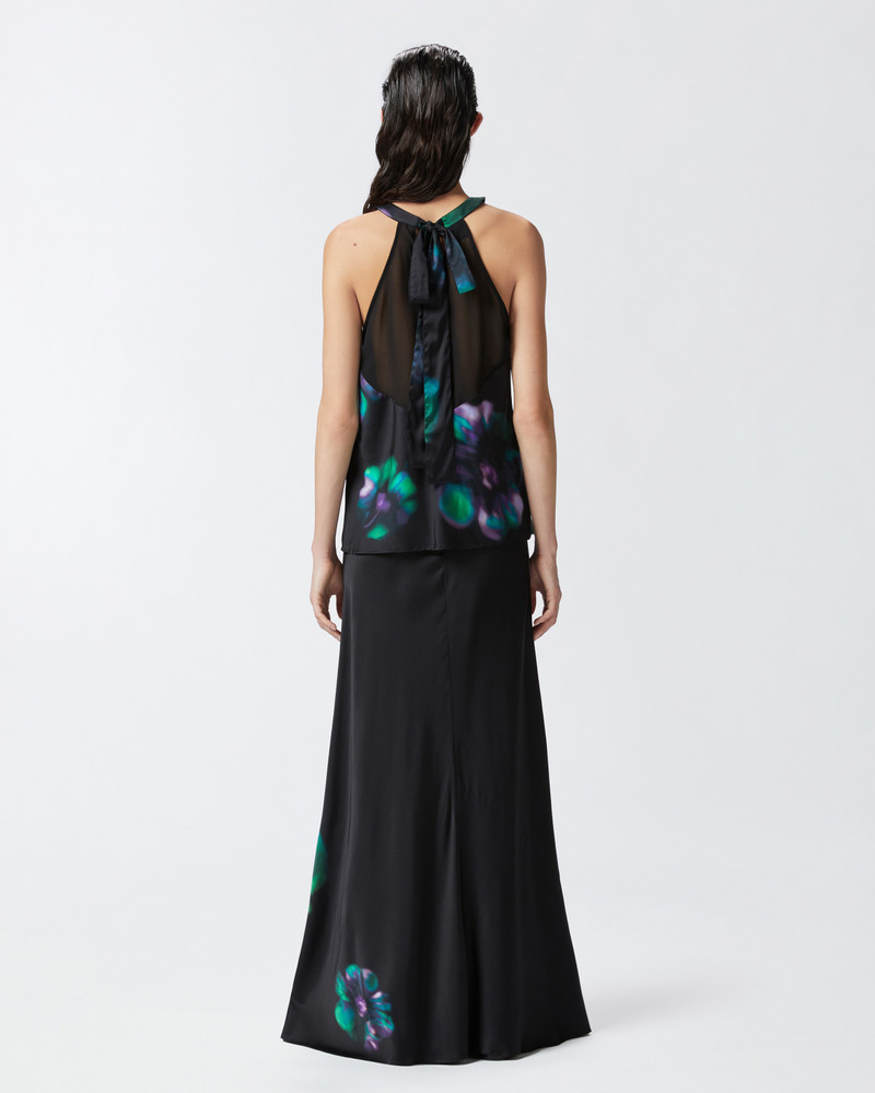 SLEEVELESS SATIN TOP WITH FLORAL PRINT 4