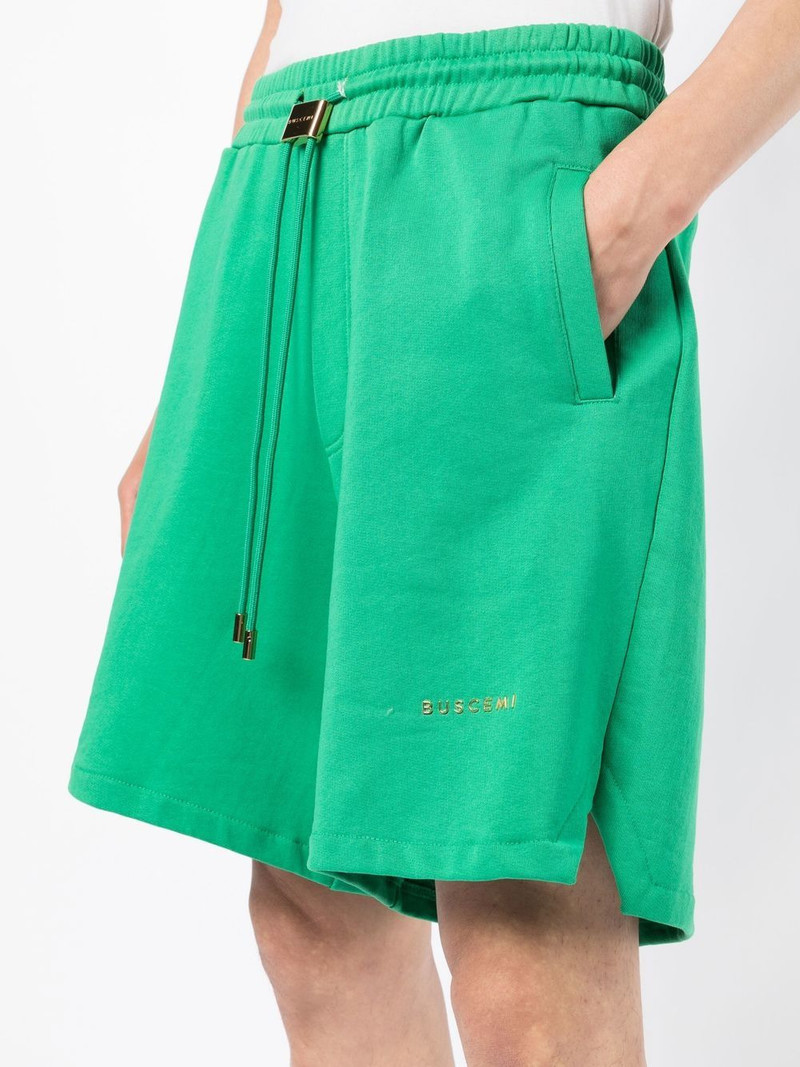 embroidered-logo cotton track shorts 5
