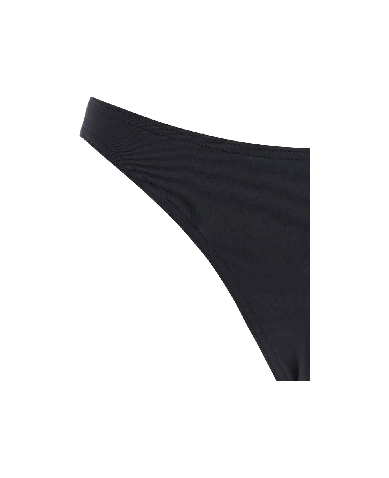 'fripon' Black Bikini Bottoms With Low Waist In Tech Fabric Stretch Woman - 3