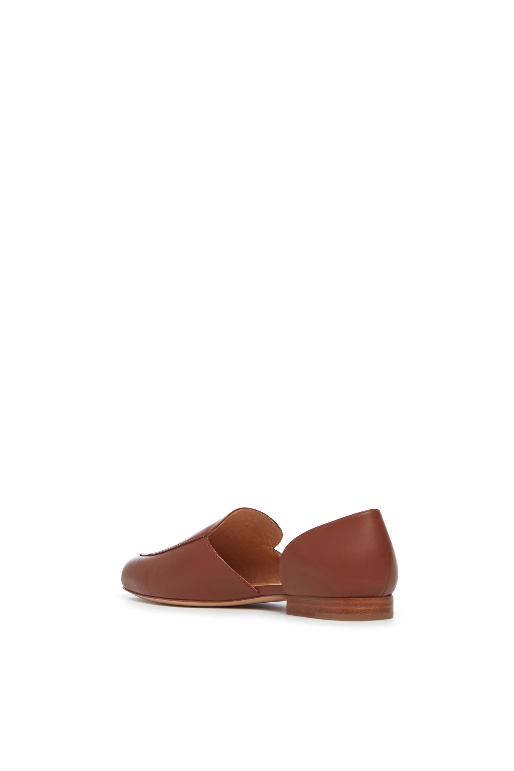 Jax Flat Shoe in Cognac Leather - 3
