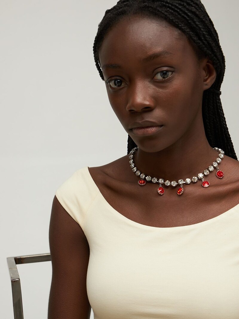 CHAIN NECKLACE W/ ORANGE ELEMENTS - 2