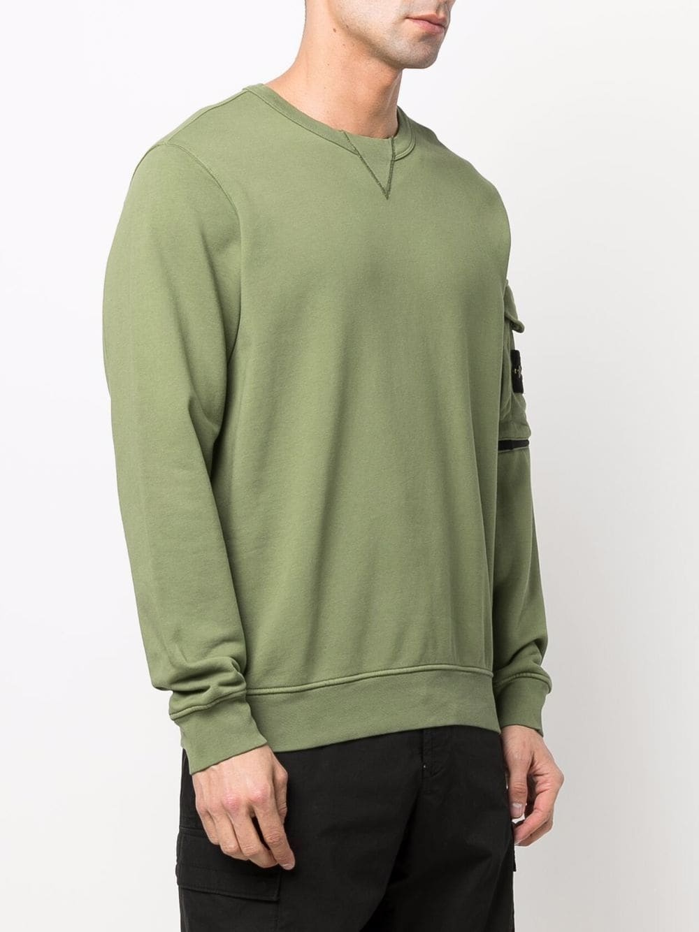 Compass badge crew-neck sweatshirt - 3