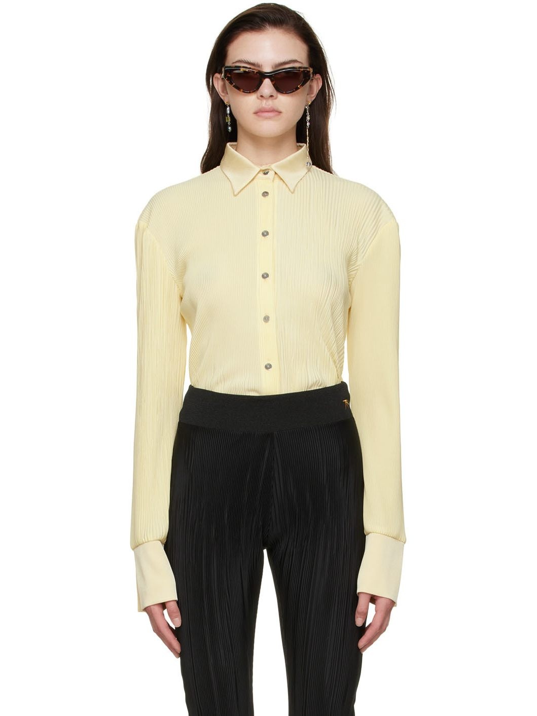 Yellow Polyester Shirt - 1