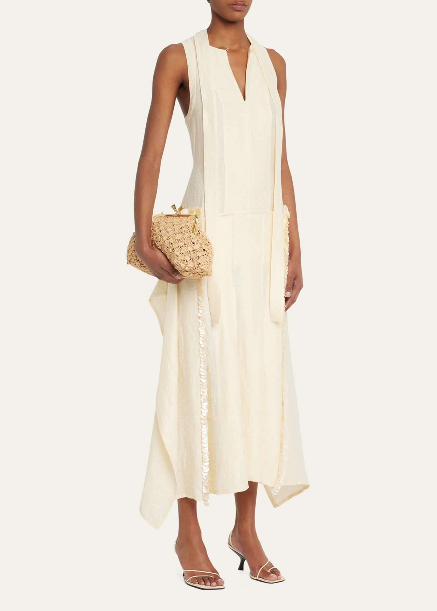 Maud Large Straw Clutch Bag - 5