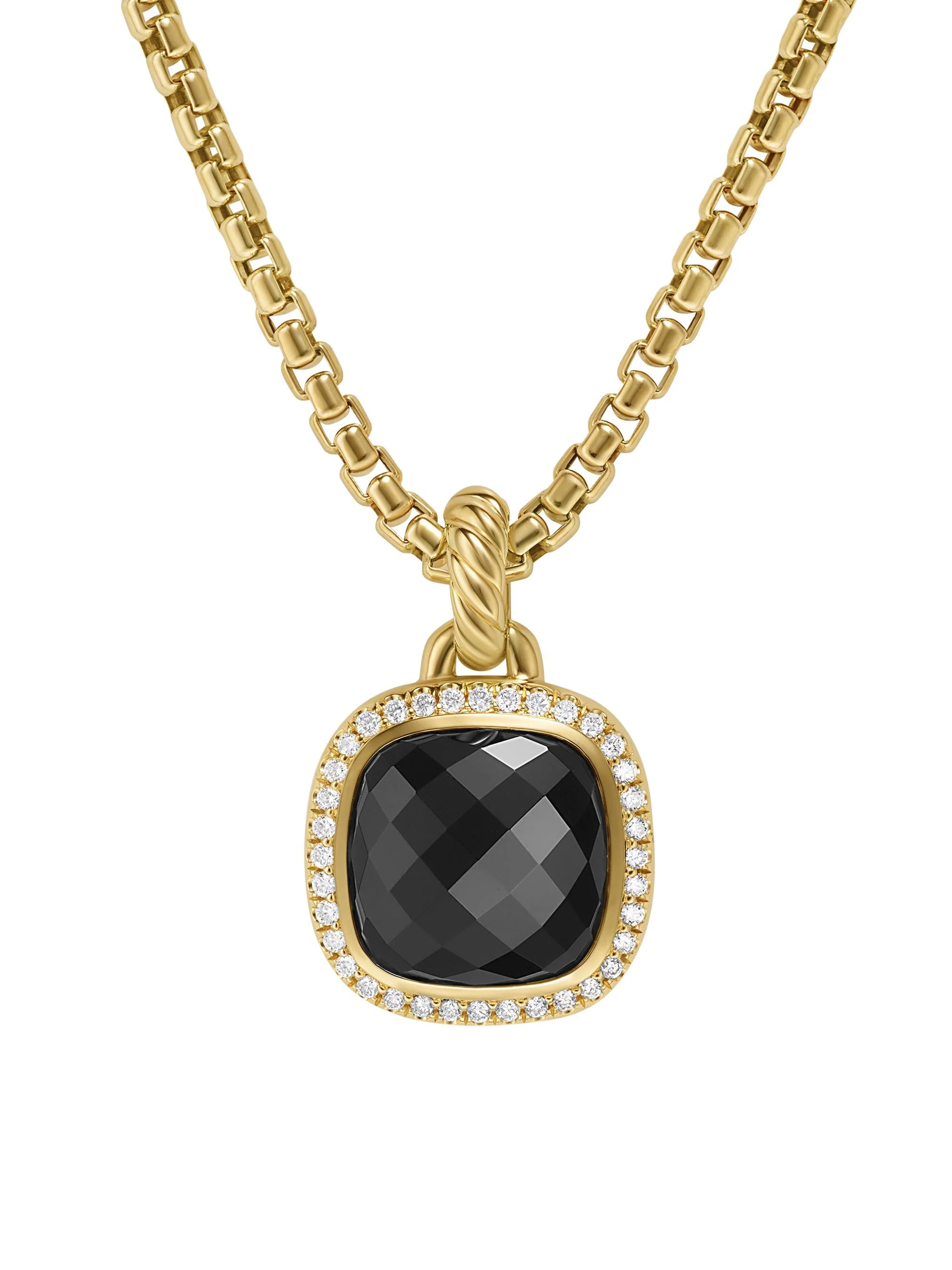 Women's Albion Pendant in 18K Yellow Gold - Black Onyx - 1