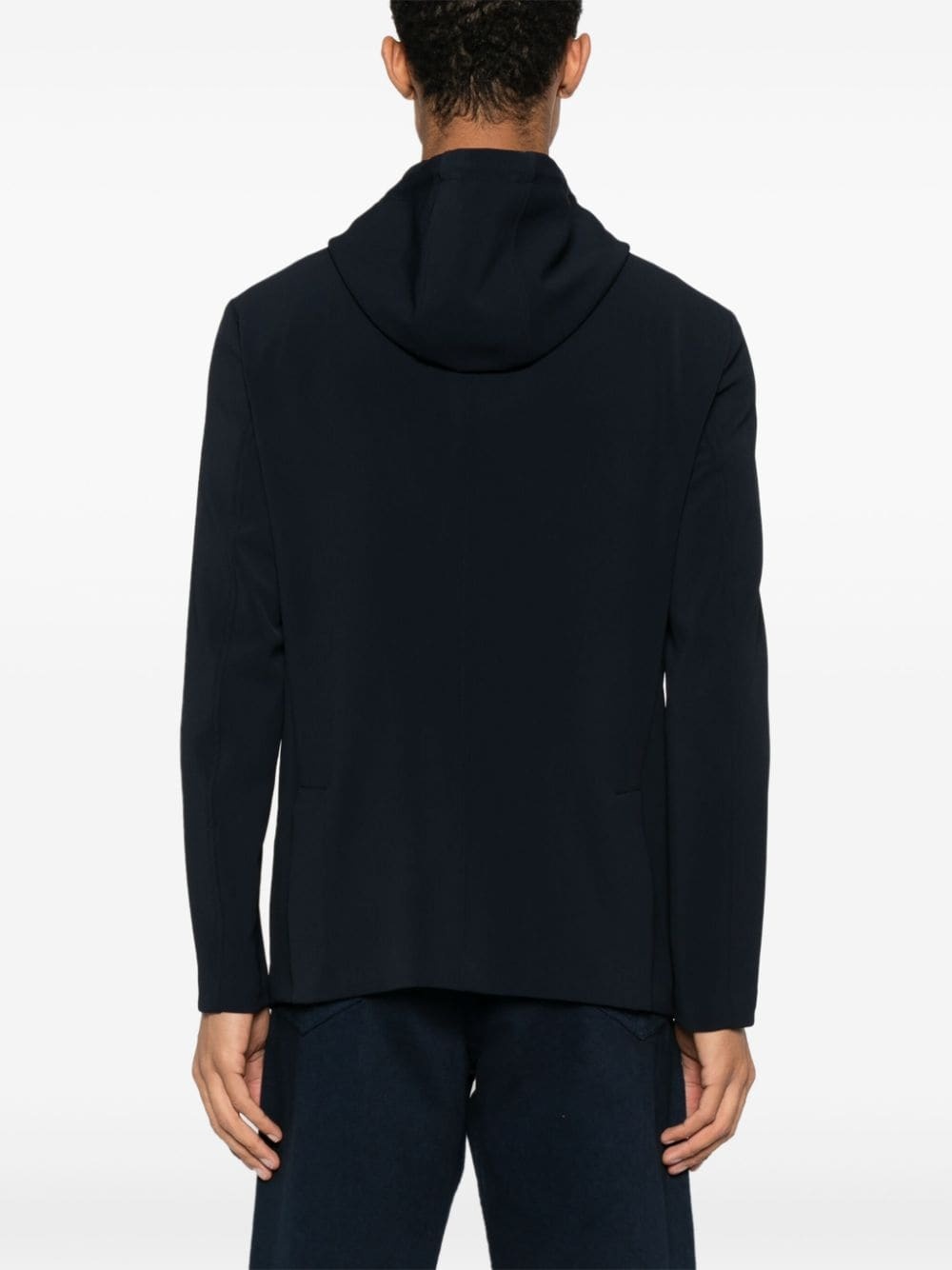 layered-detail hooded blazer - 4