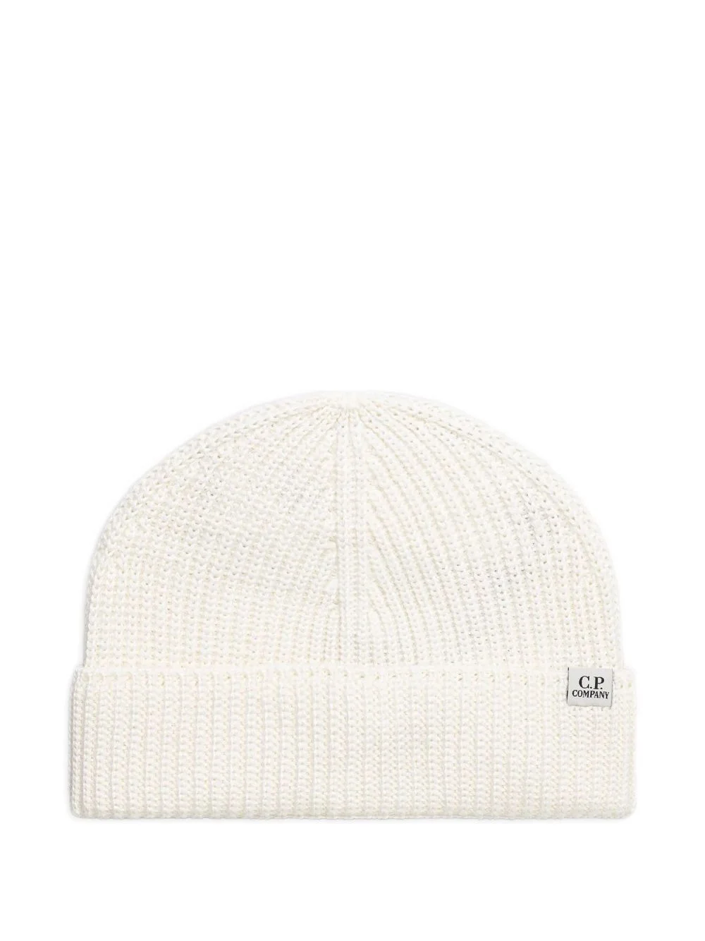 ribbed logo-patch beanie hat - 1