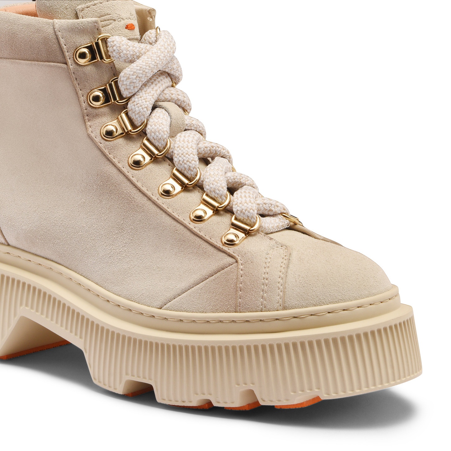 Women's beige suede hiking boot - 6