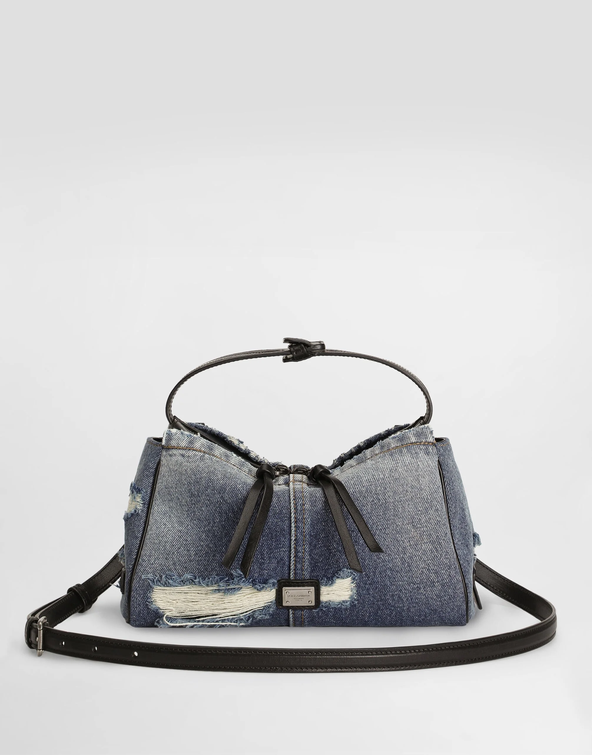 Vittoria denim patchwork shoulder bag - 1