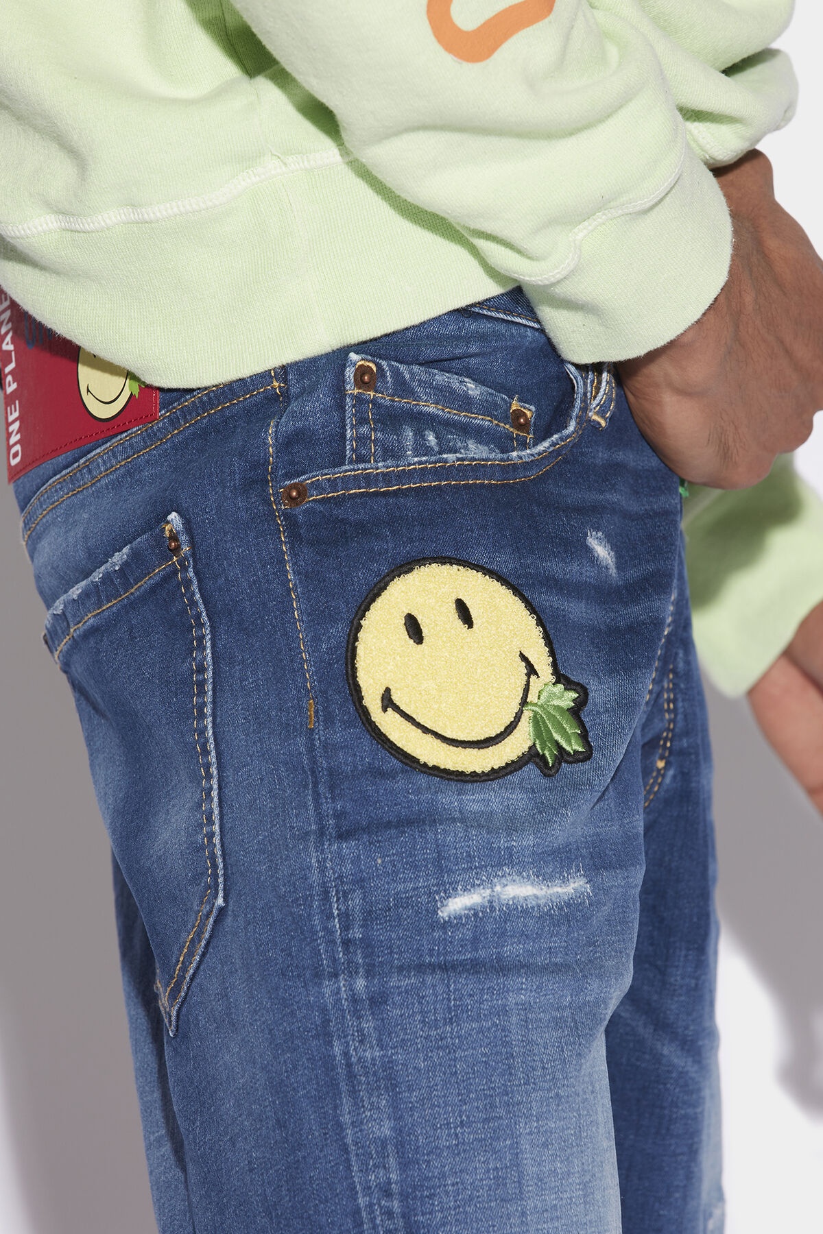 SMILEY PARTIALLY ORGANIC COTTON MARINE SHORTS - 4