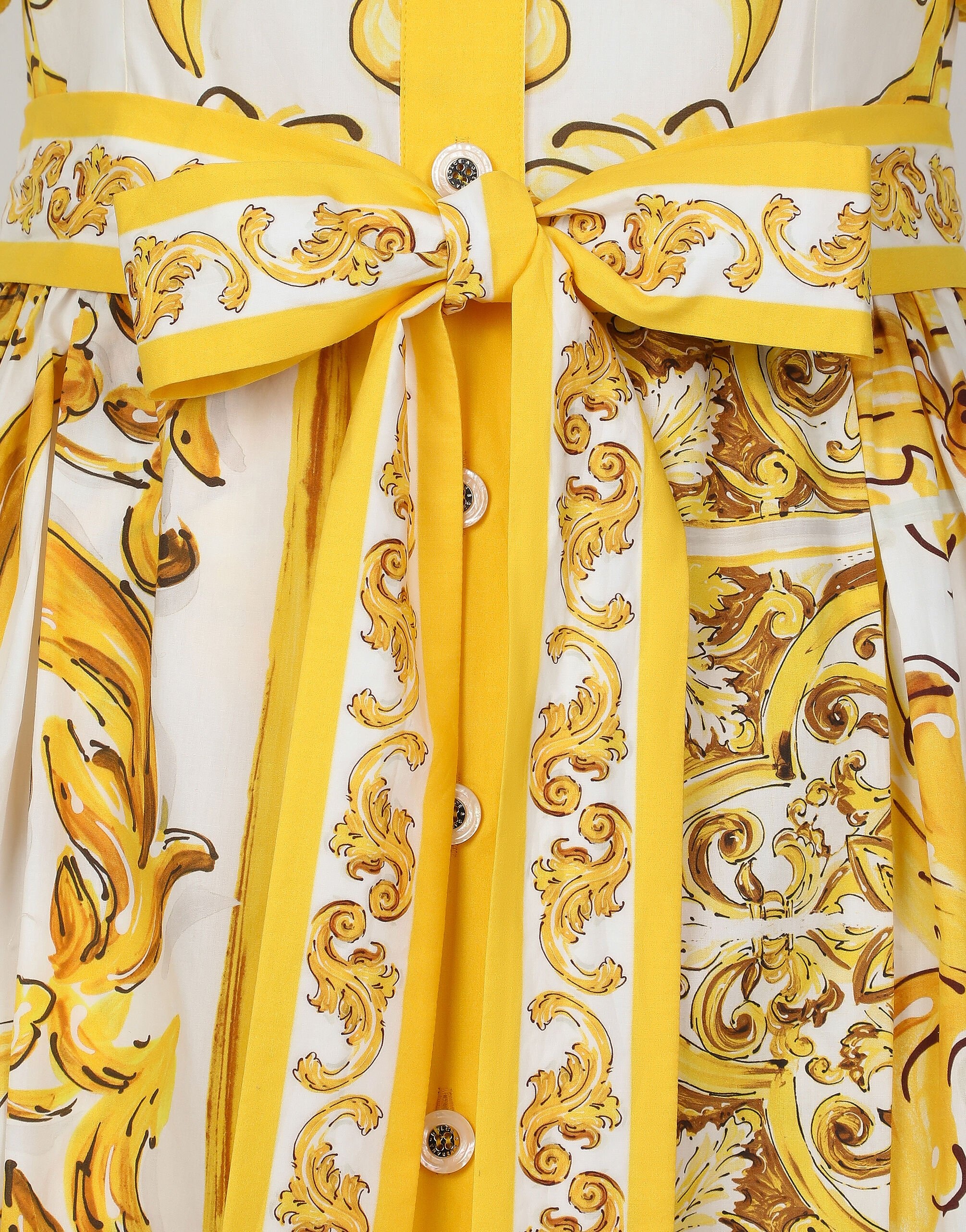 Dolce&Gabbana★素敵！Brocade Print Poplin Midi Shirtdress DOLCE&GABBANA Metallic floral-print silk-blend brocade and