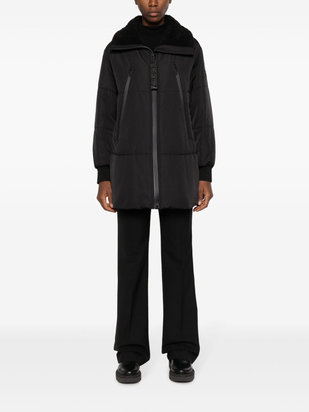 zip-up padded coat - 2