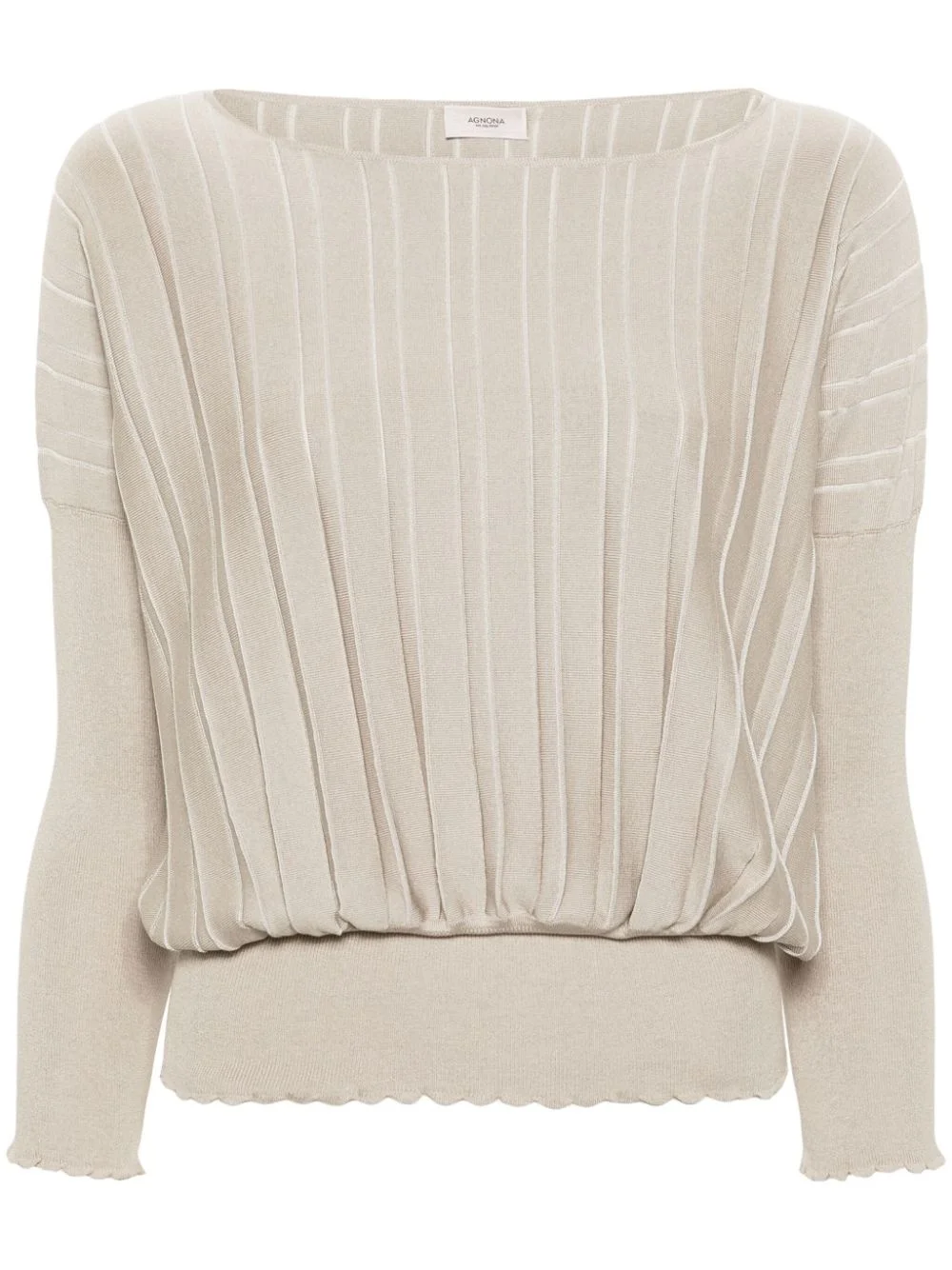 drop-shoulder ribbed jumper - 1