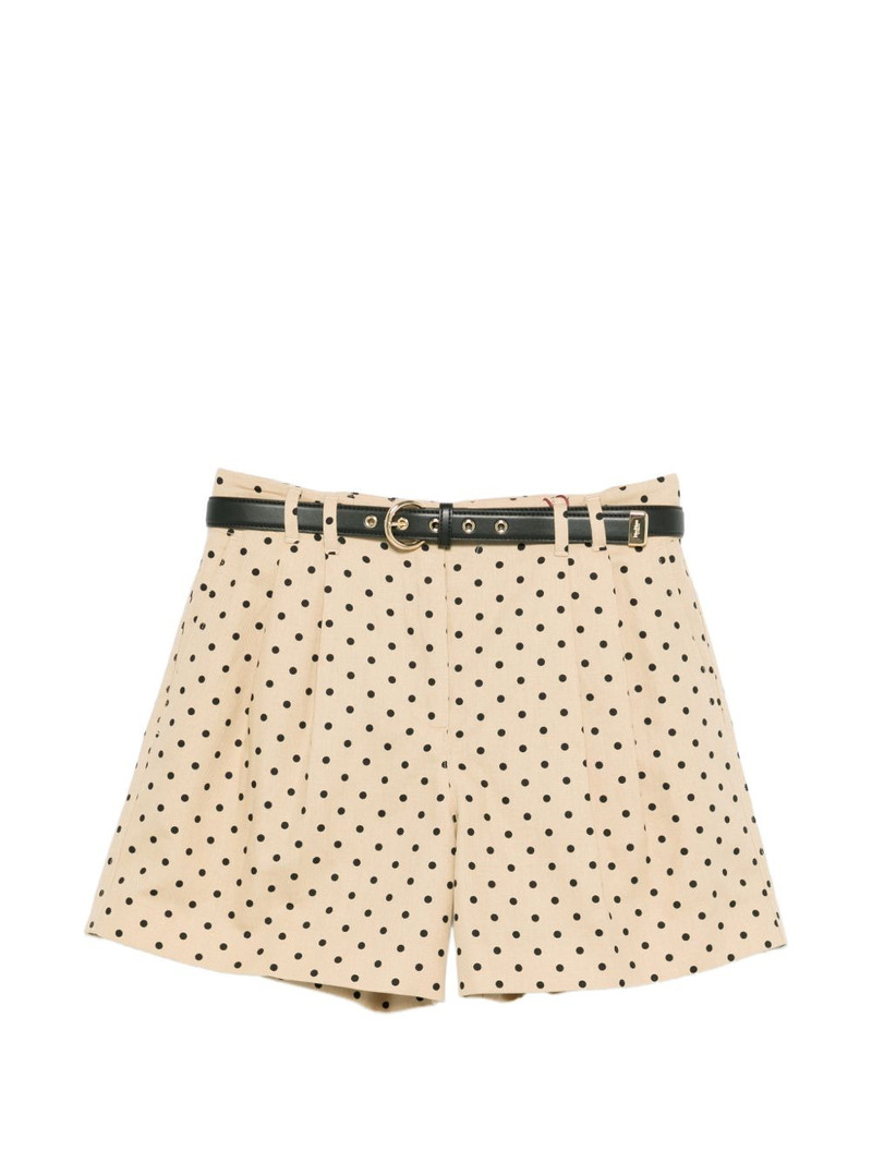 polka-dot belted shorts 1