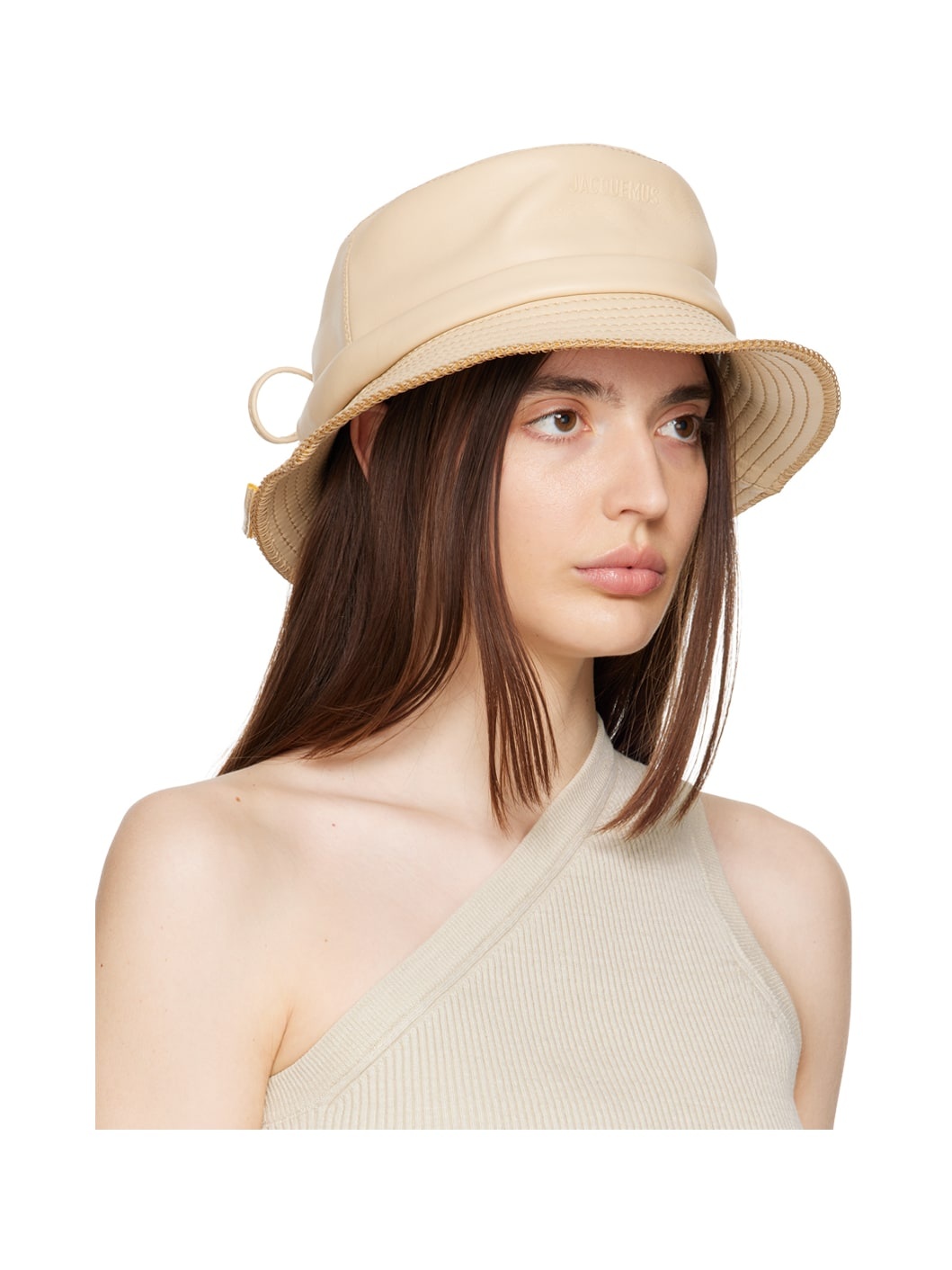 Beige Le Raphia 'Le Bob Mentalo' Beach Hat - 2