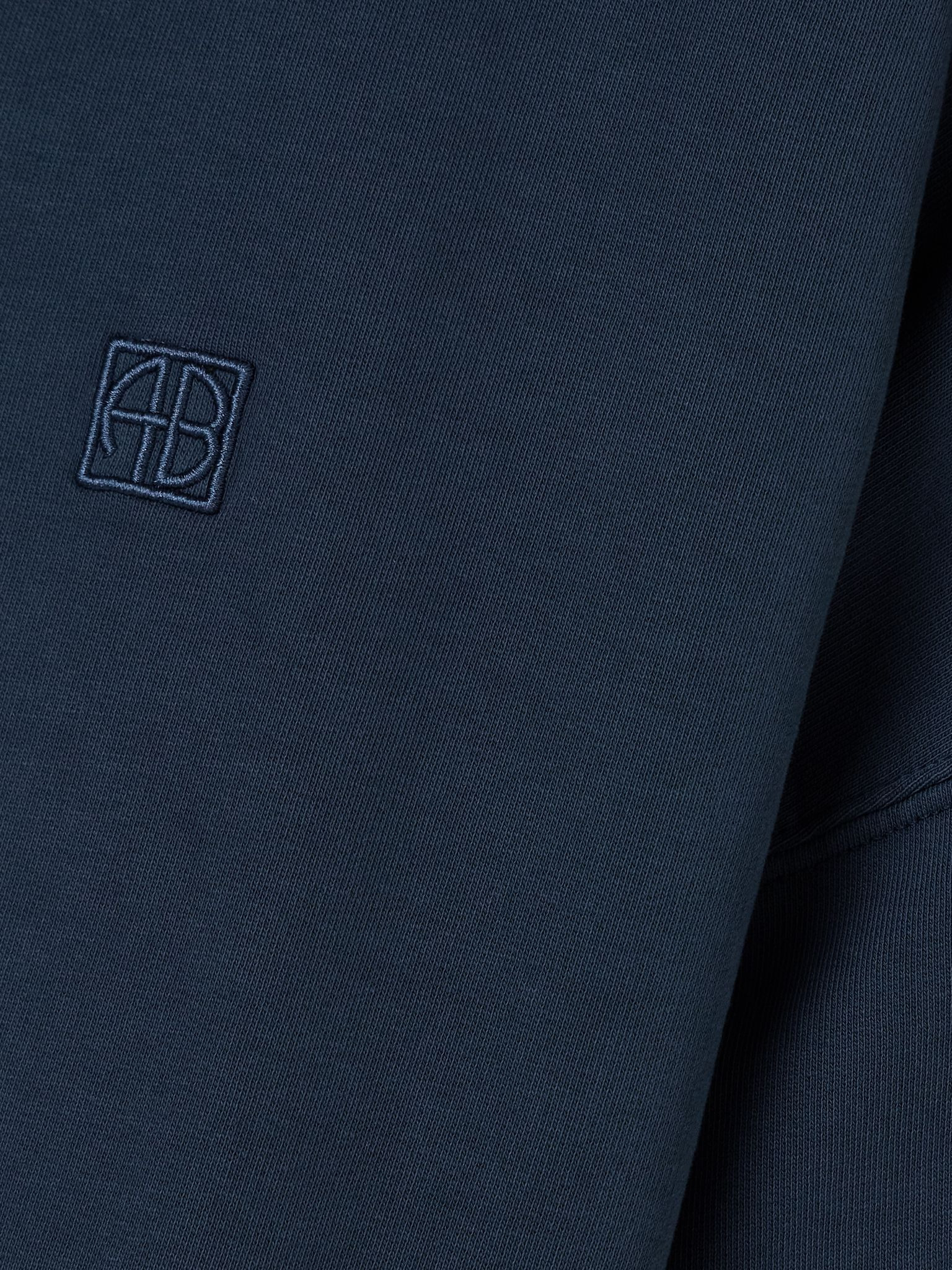 Miles embroidered cotton-jersey sweatshirt Navy - 5