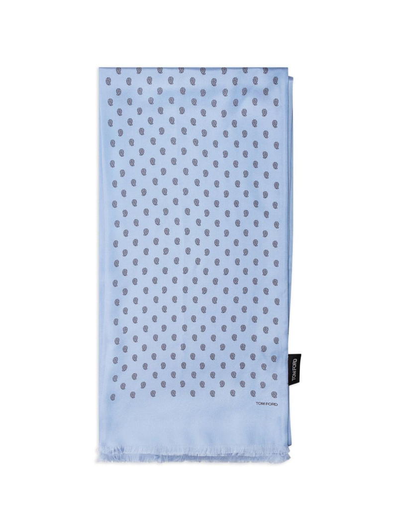 TOM FORD paisley fringed scarf outlook