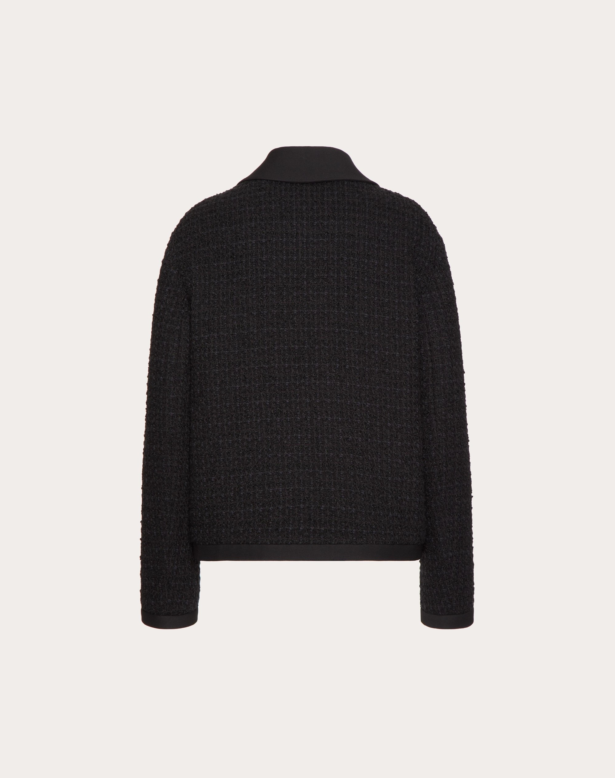 VLOGO CHAIN WOOL TWEED JACKET - 3