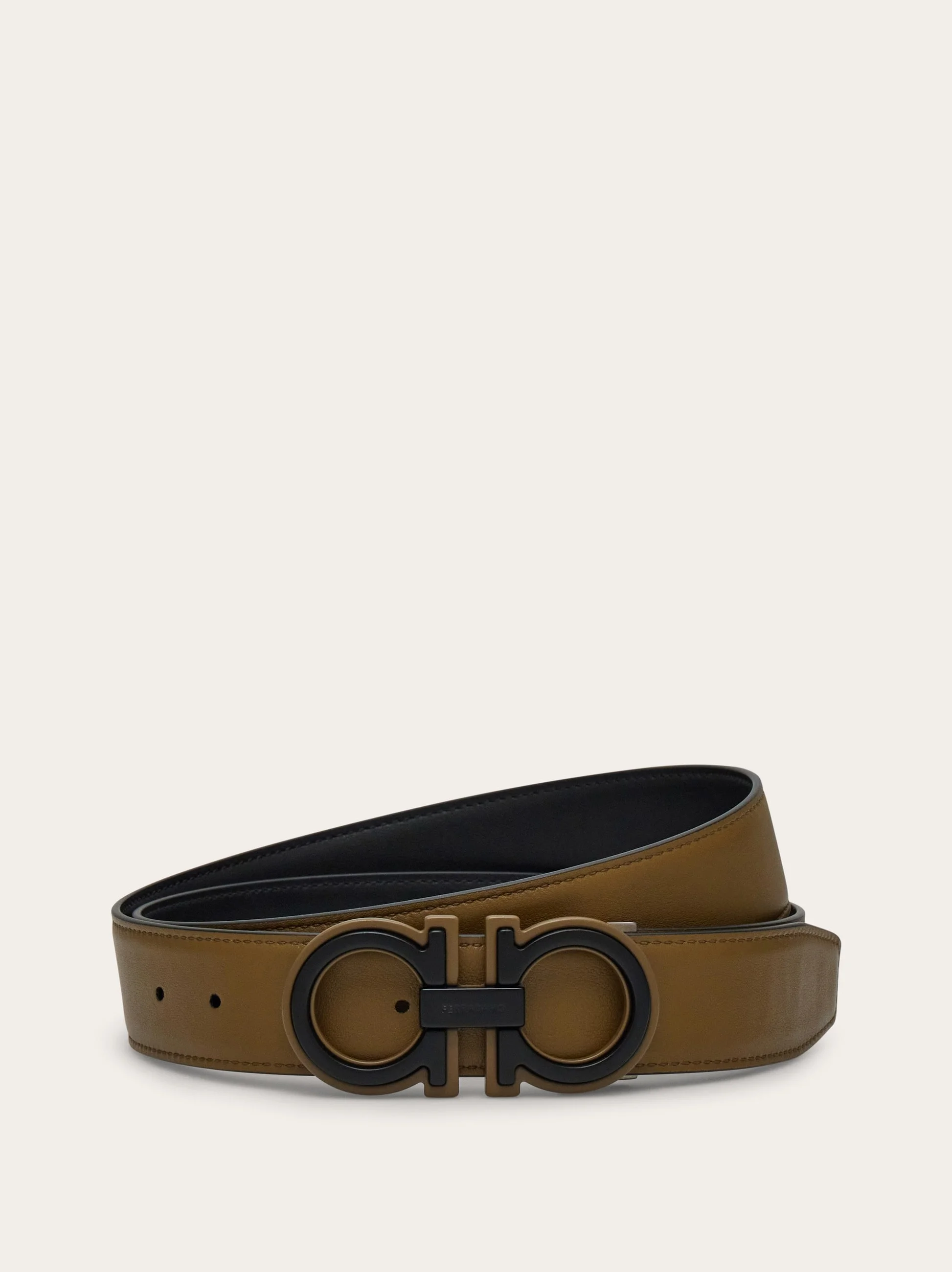 Reversible and adjustable Gancini belt - 1