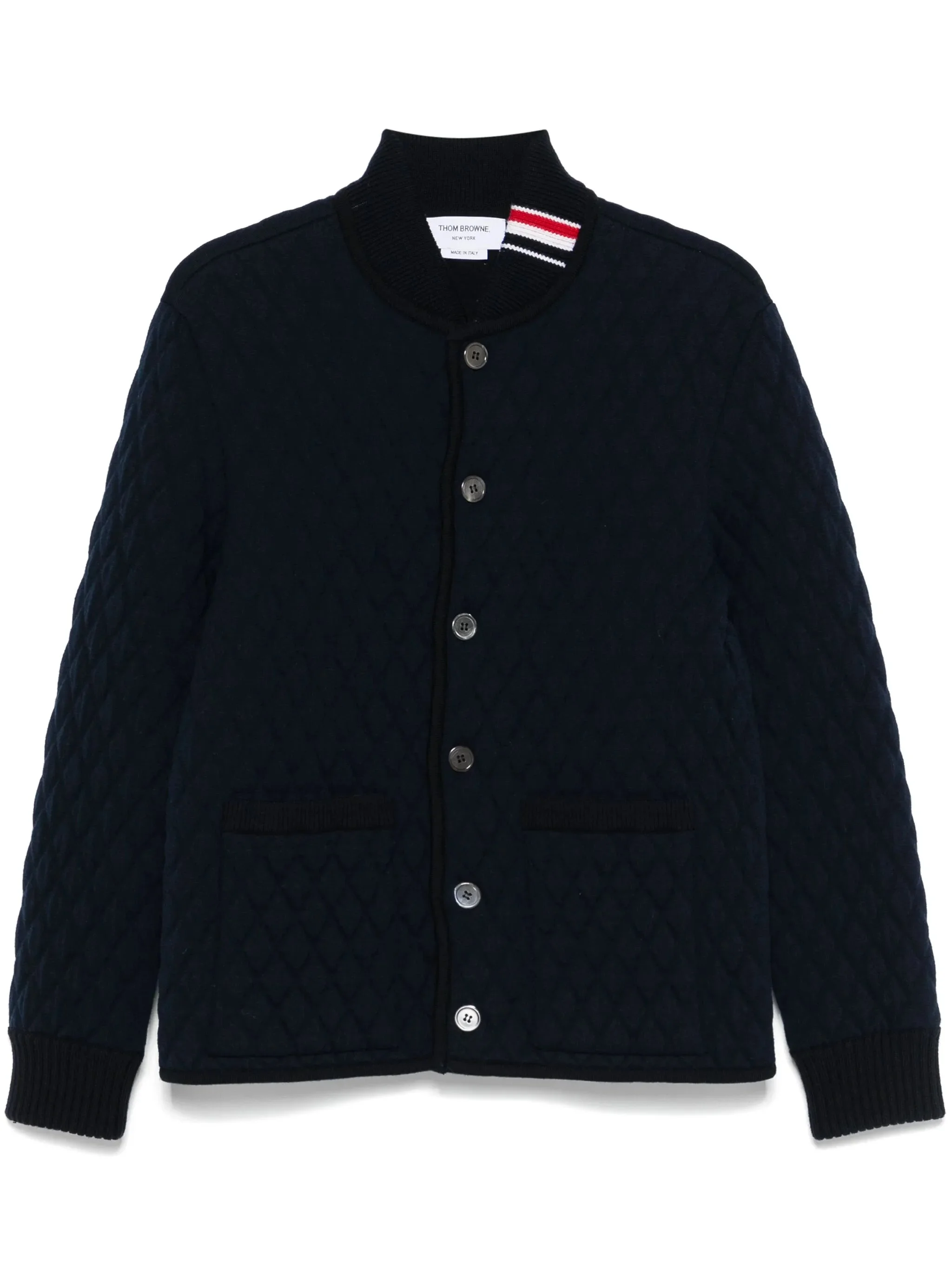 RWB stripe-detail quilted jacket - 1