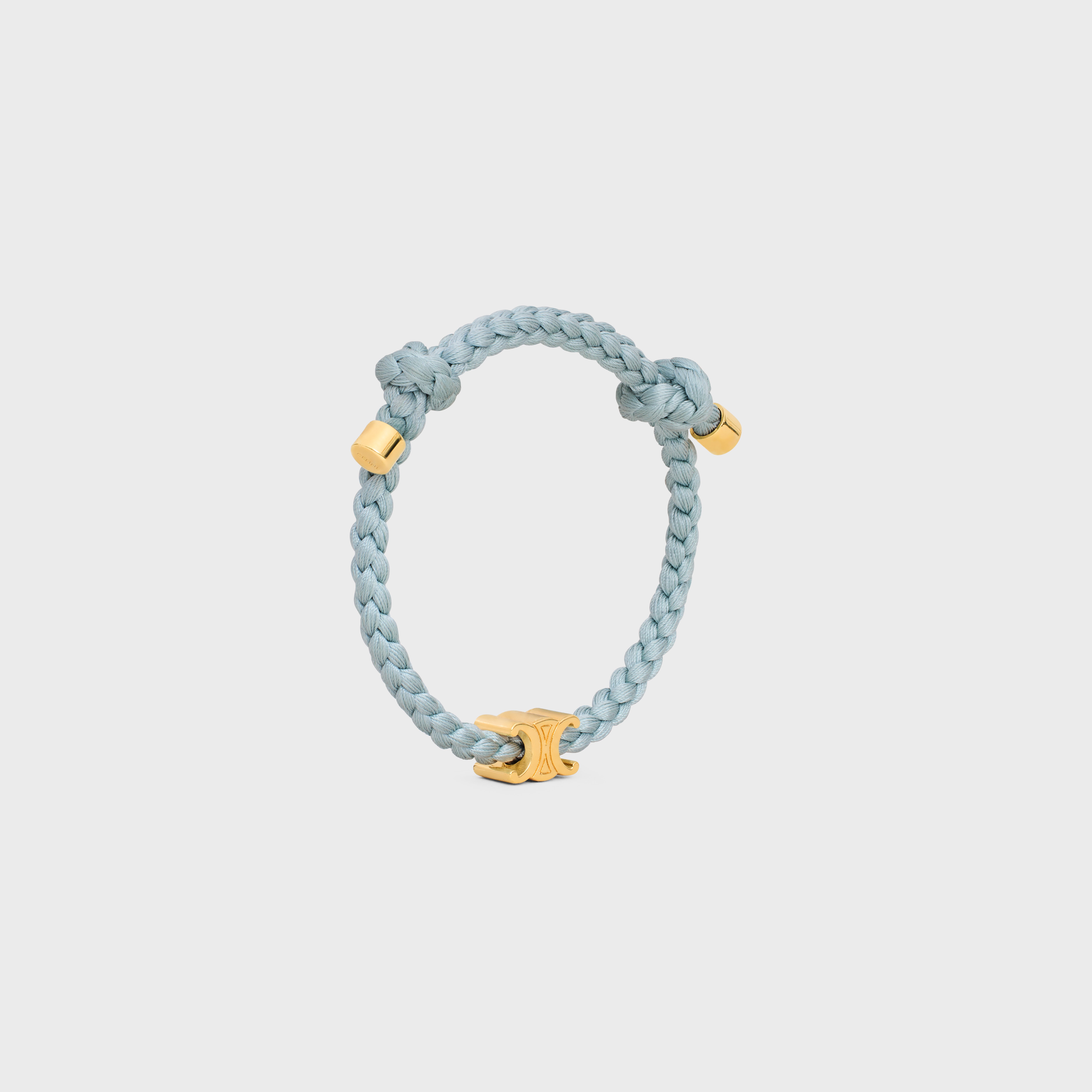 Triomphe Beach Bracelet in Brass with Gold Finish and Silk - 3