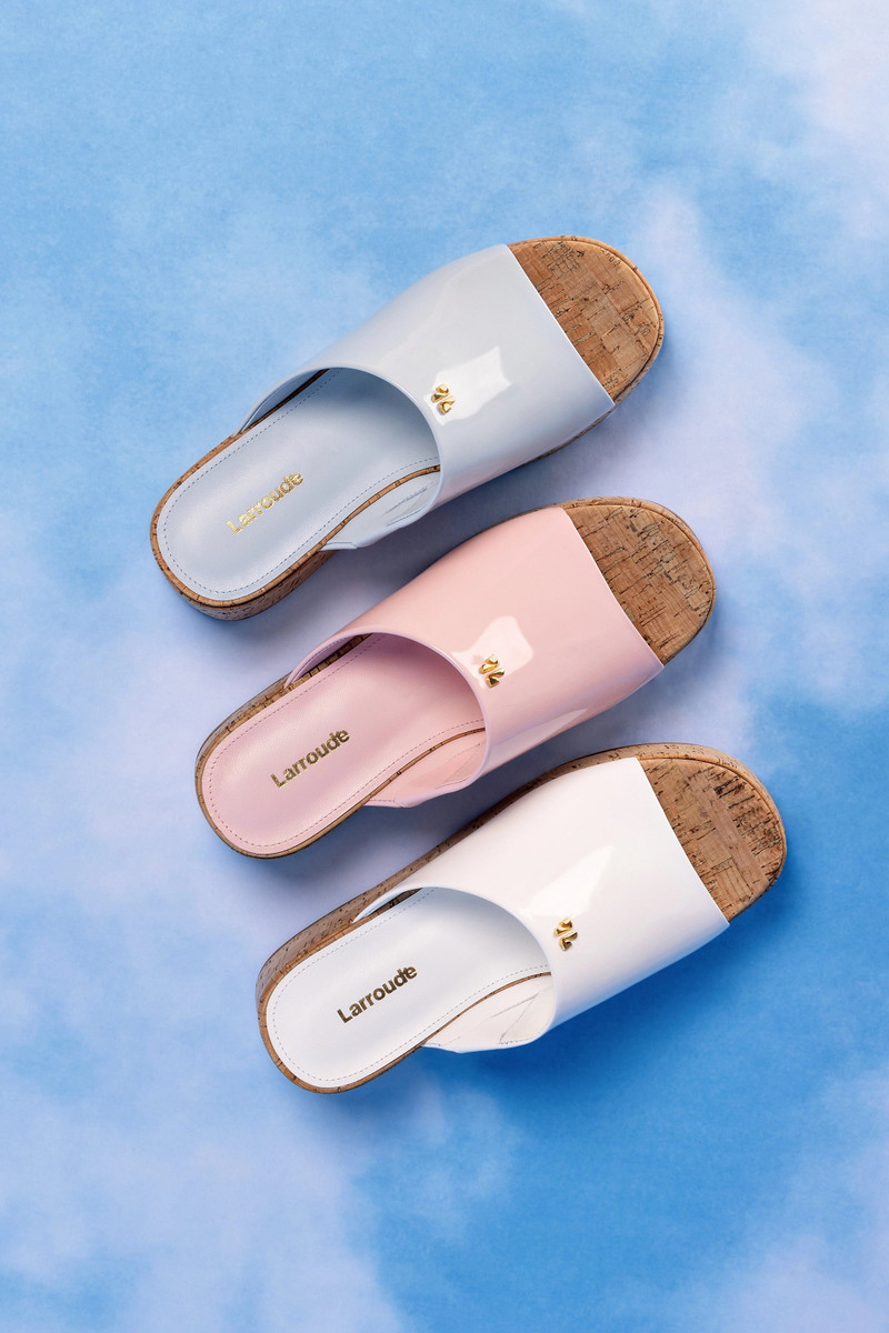 Charli Mule In White Patent Leather 6