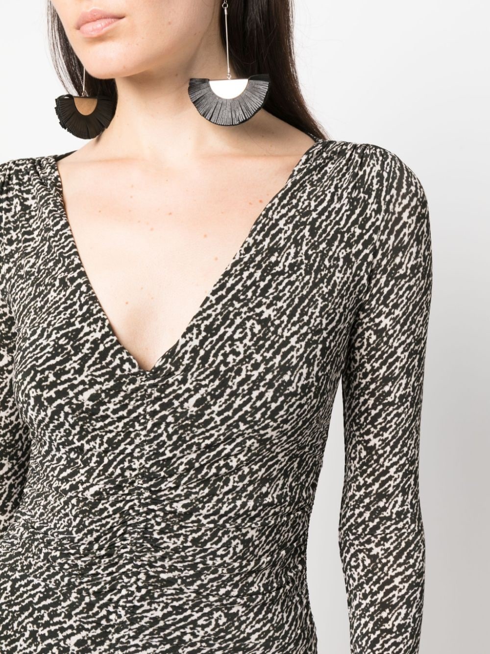 Laly abstract-pattern midi dress - 5