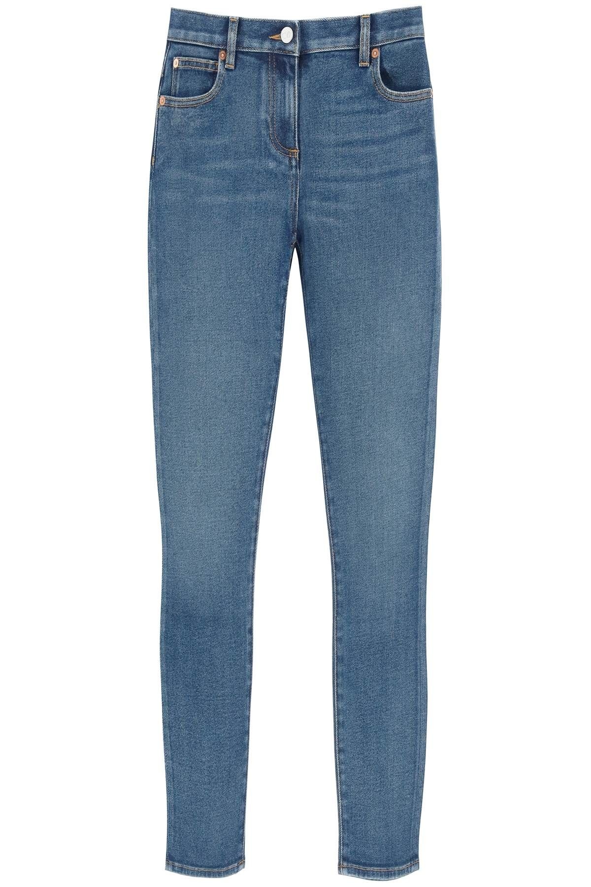 BLUE WASHED DENIM JEANS - 1