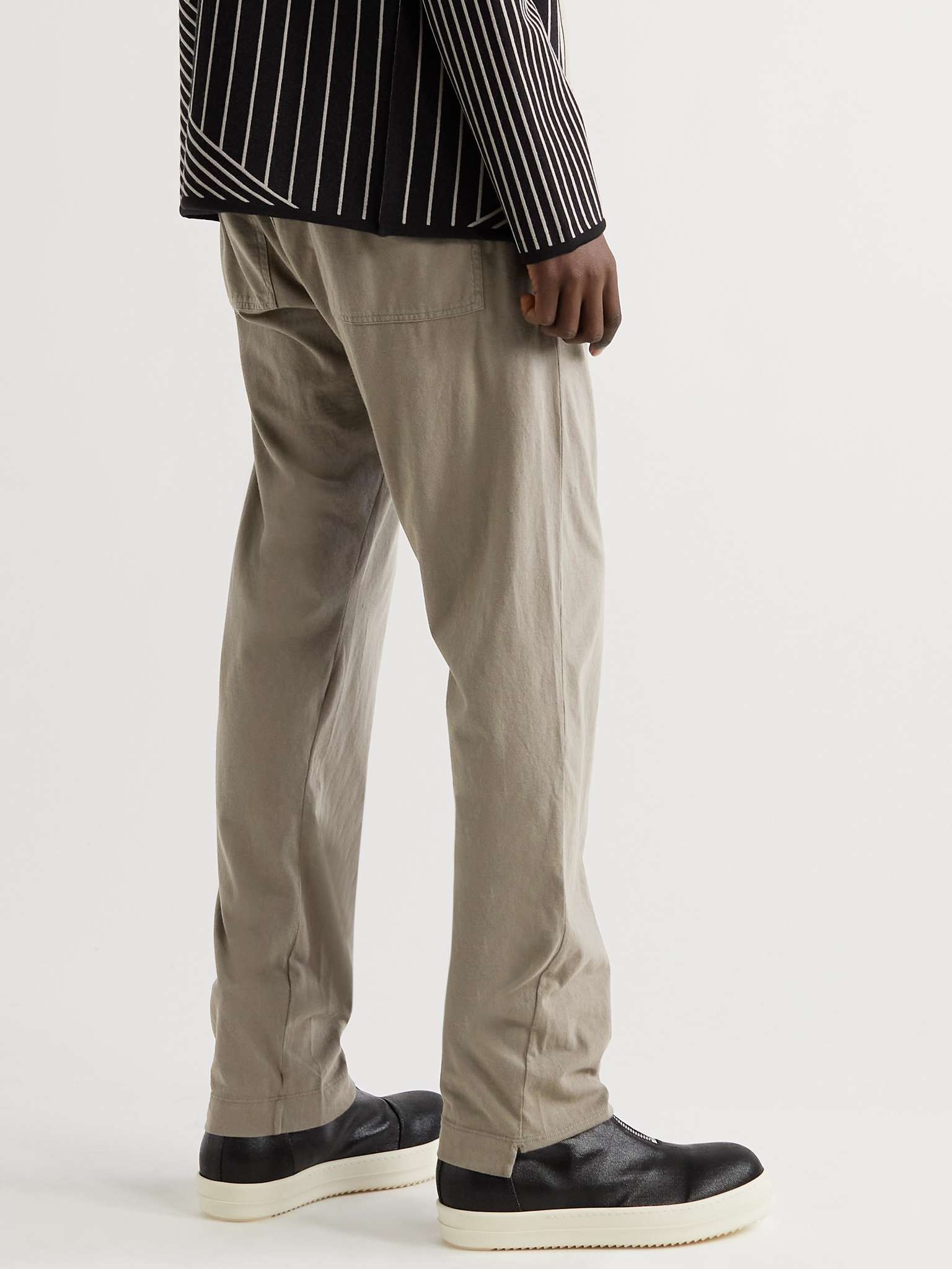 Berlin Slim-Fit Tapered Organic Cotton-Jersey Drawstring Trousers - 4