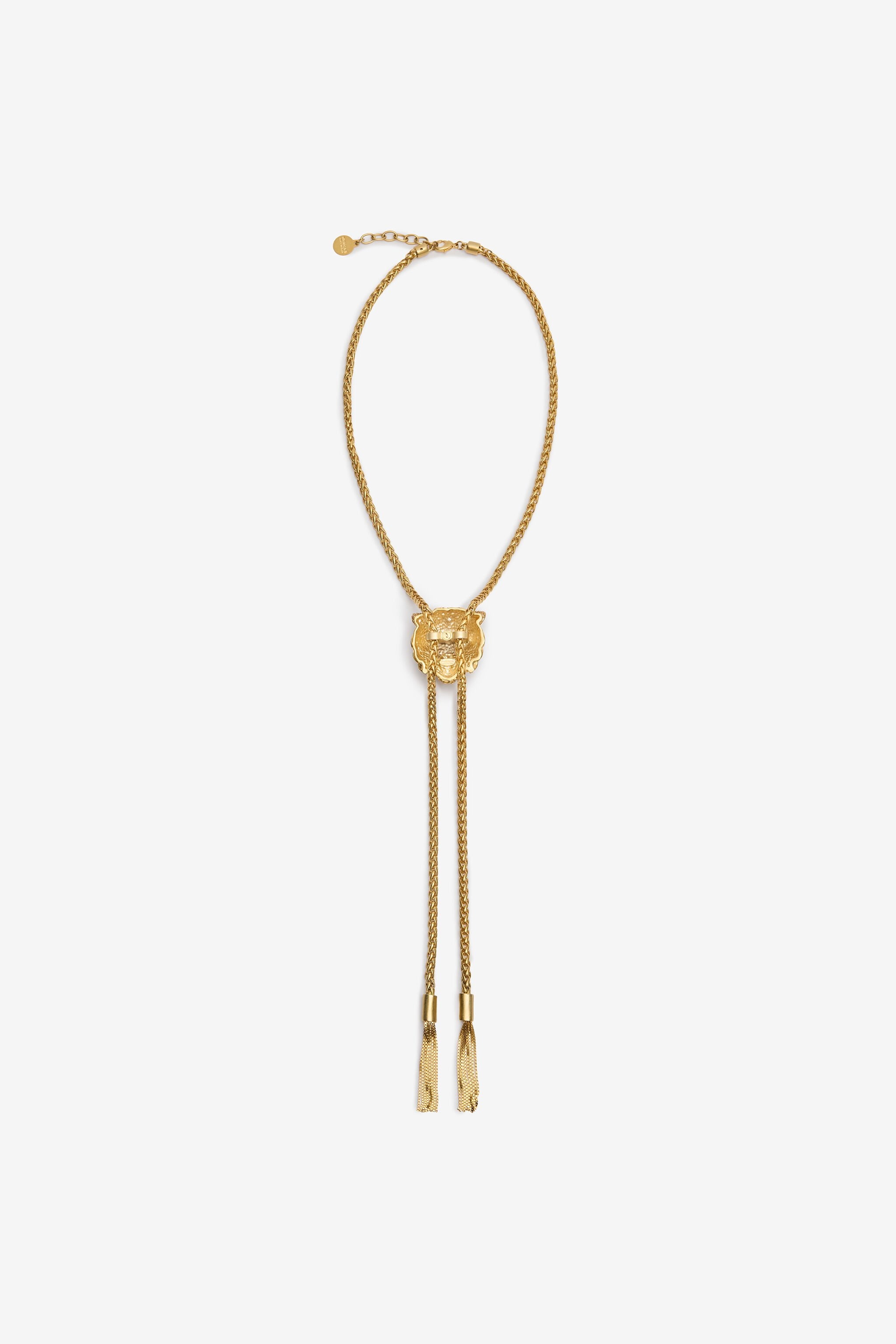 Necklace With Nappa Pendants And Tiger Head - 3