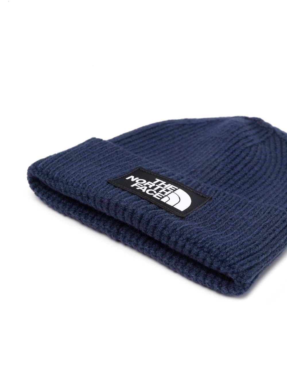 Box logo-patch ribbed beanie - 2