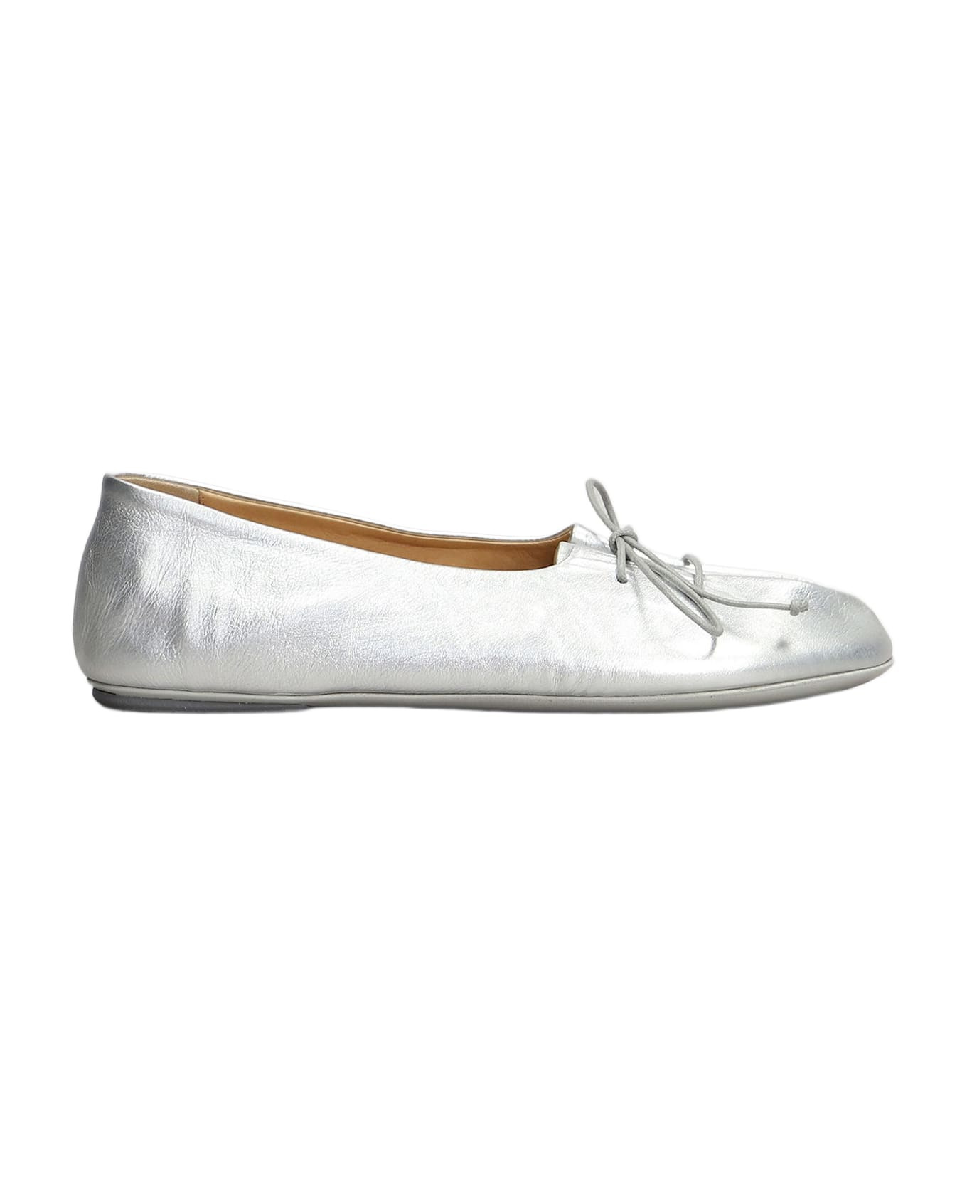 Girella Ballet Flats In Silver Leather - 1