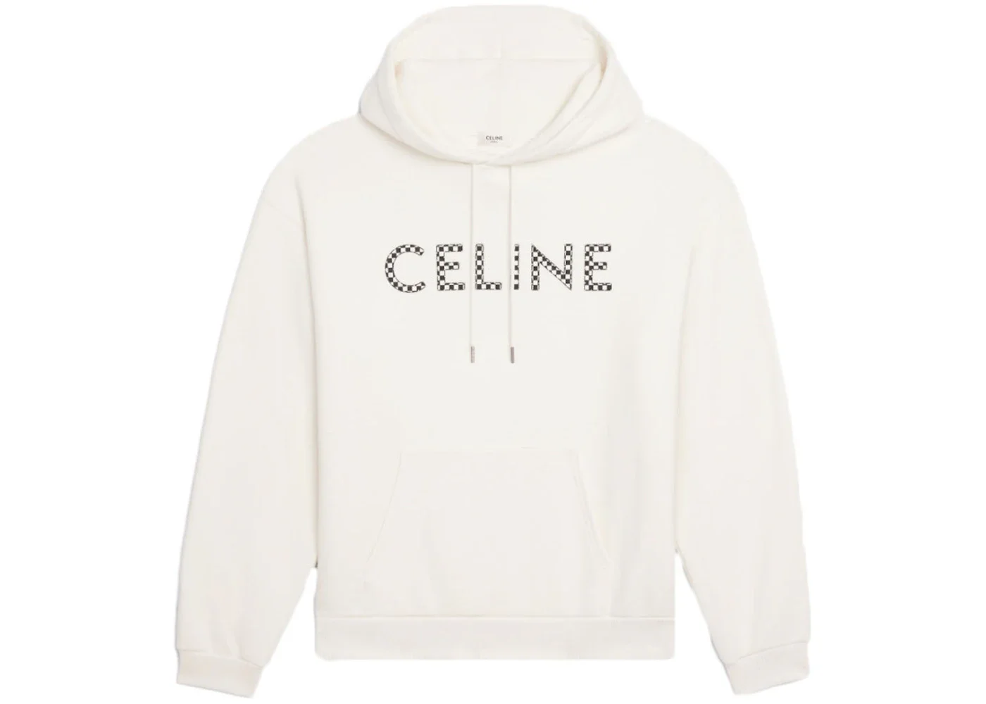 Celine Loose Sweatshirt In Cotton Fleece With Studs Off White - 1