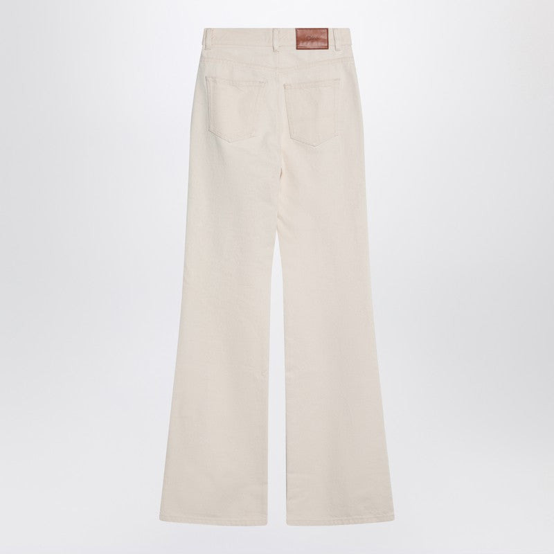 Chloé Ivory Flared Denim Trousers Women - 2