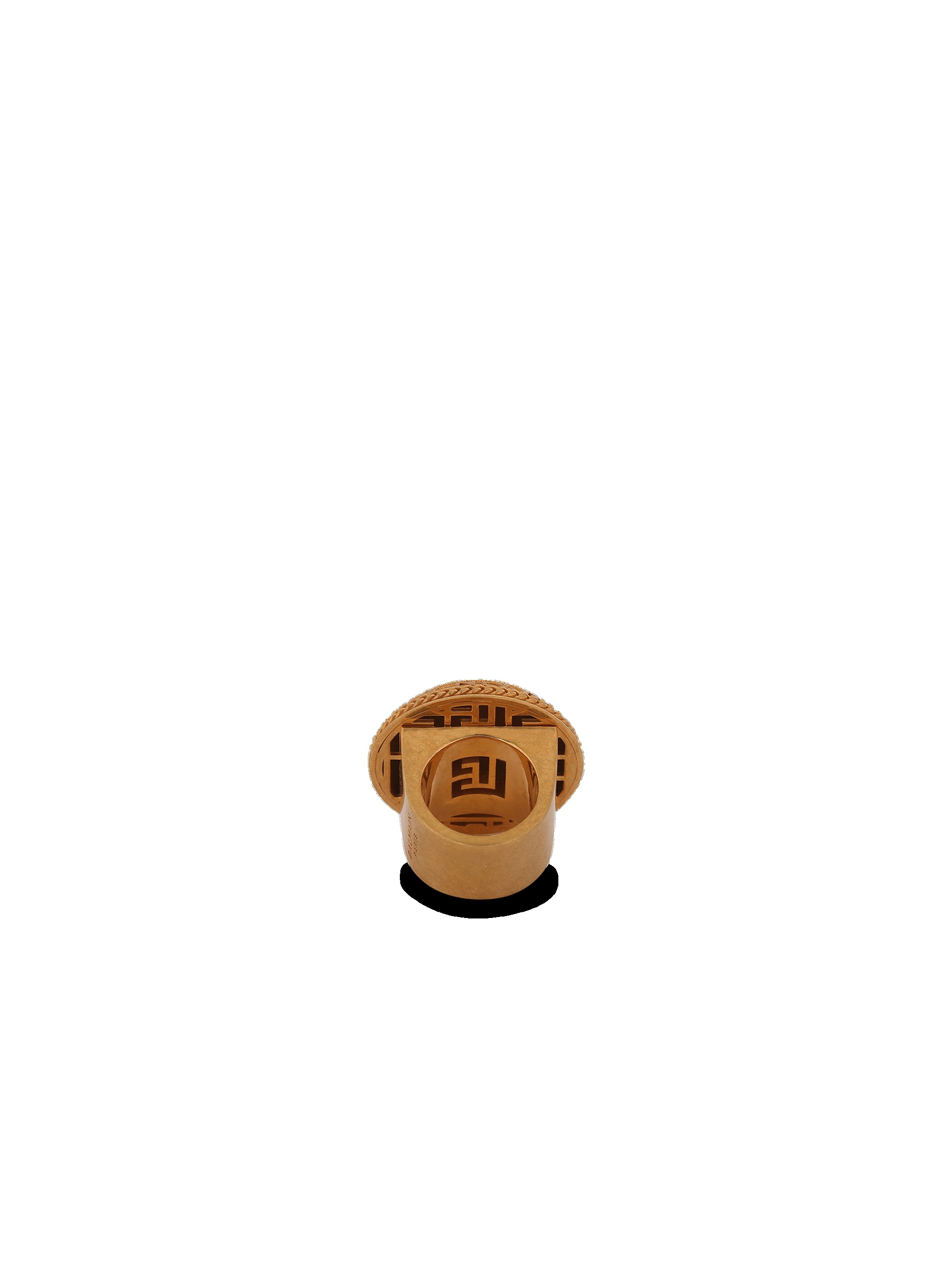 Gold-tone brass Coin ring - 4