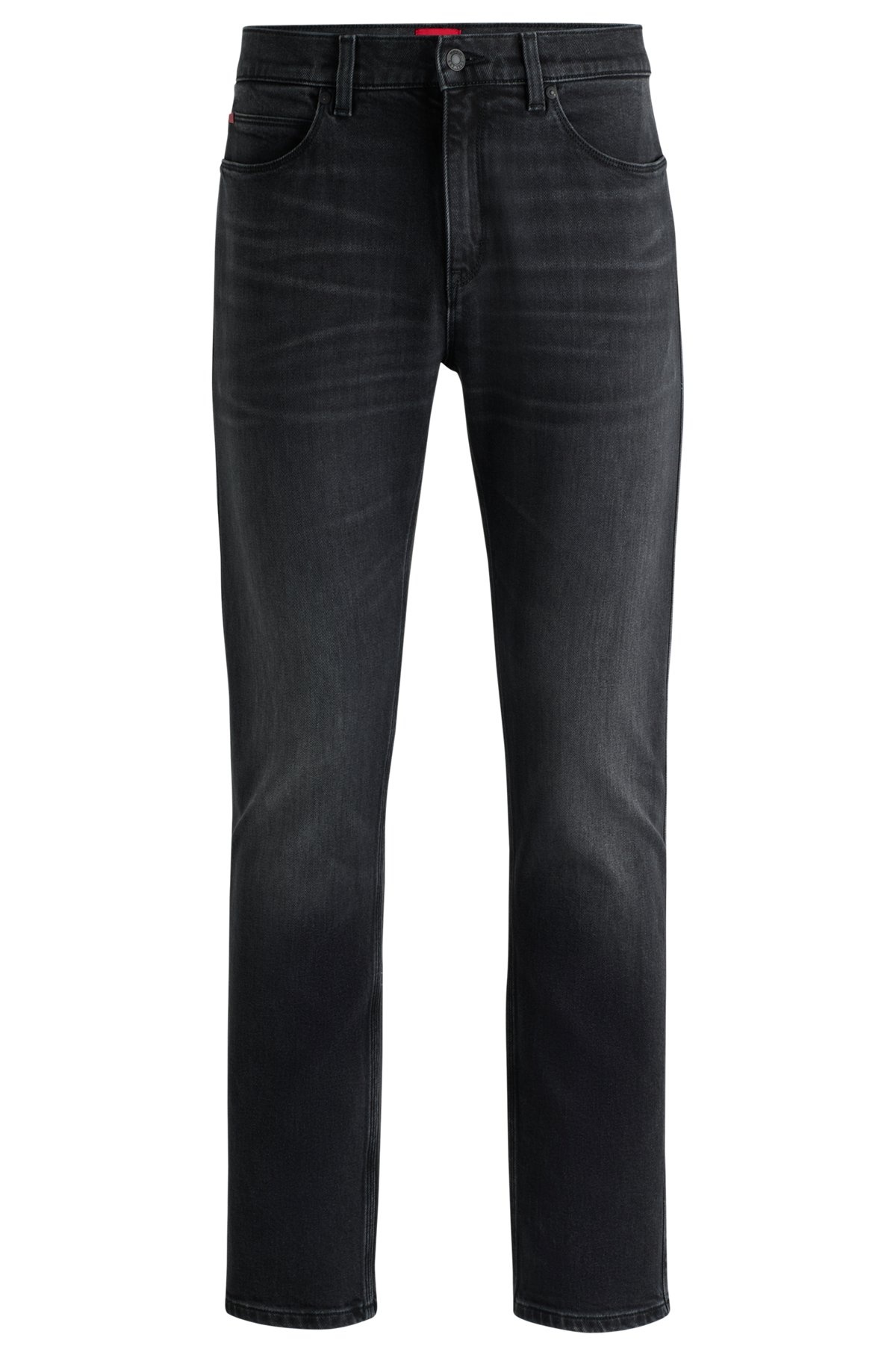 SLIM-FIT JEANS IN BLACK STRETCH DENIM - 1