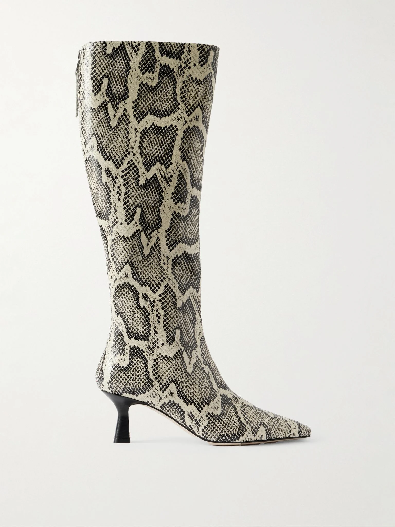 Klea snake-effect leather knee boots Snake print - 1