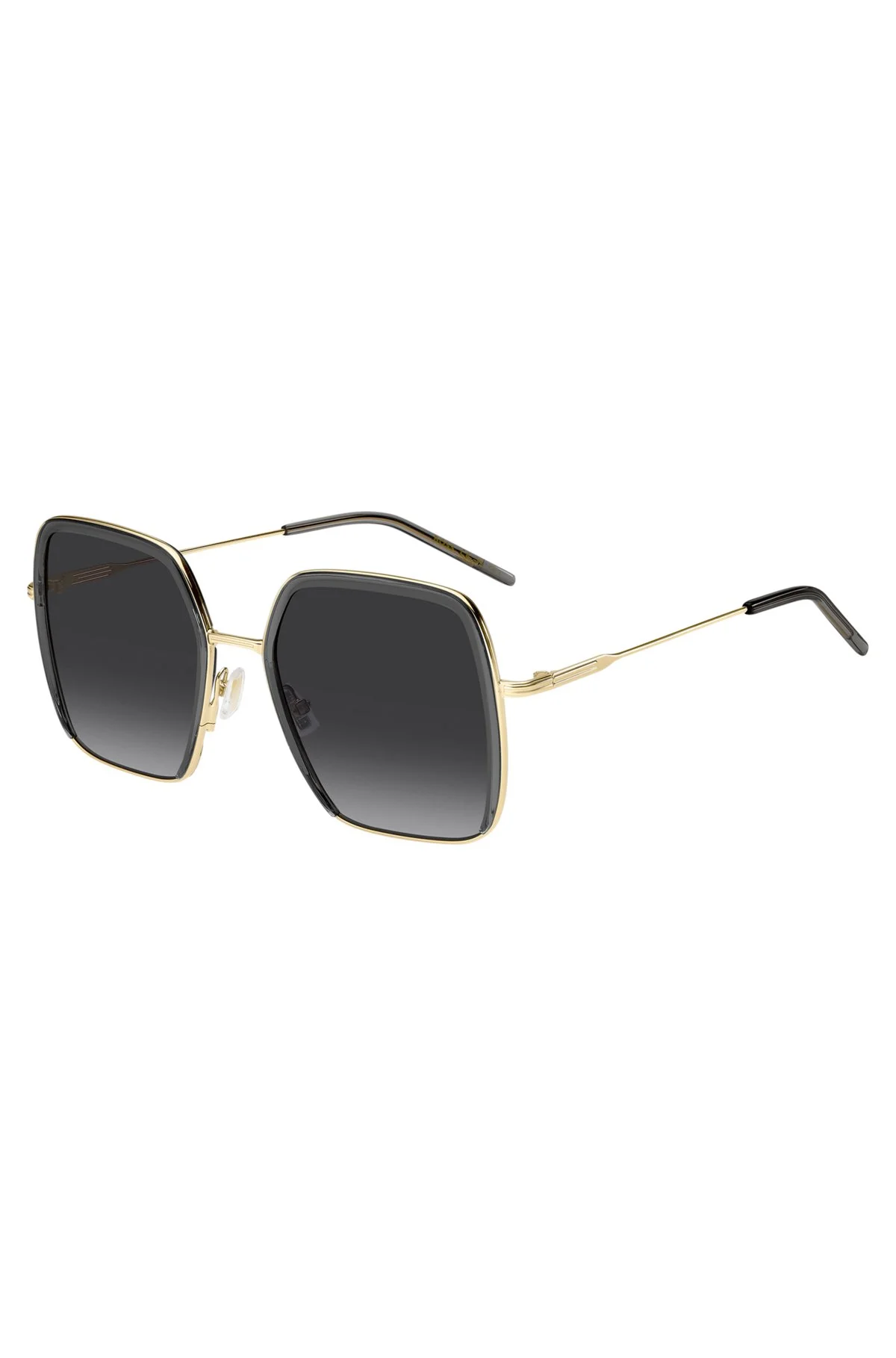 GRAY-ACETATE SUNGLASSES WITH GOLD-TONE STEEL - 1